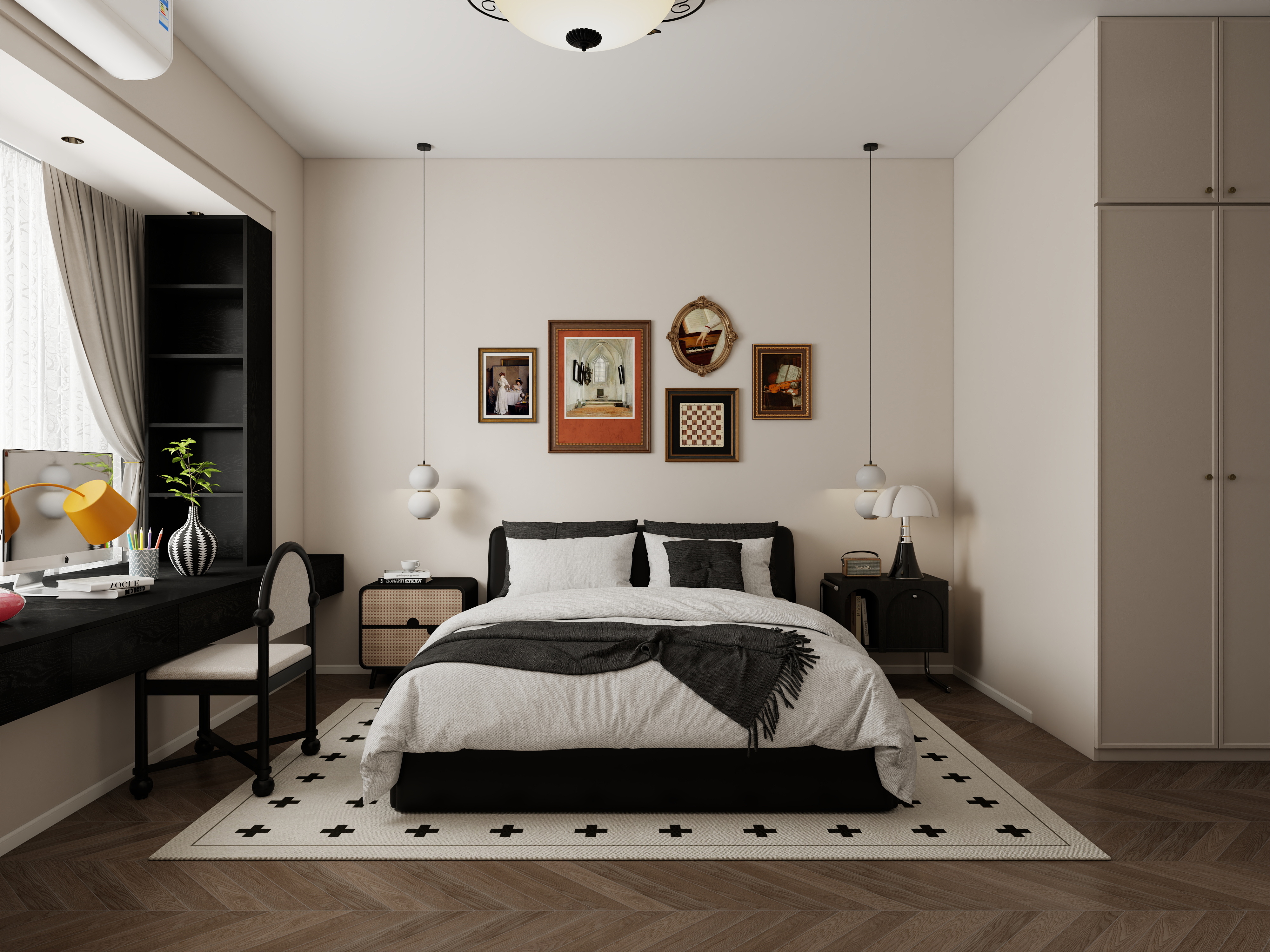 张煜强煜境设计-170平米简约法式大平层装修效果图