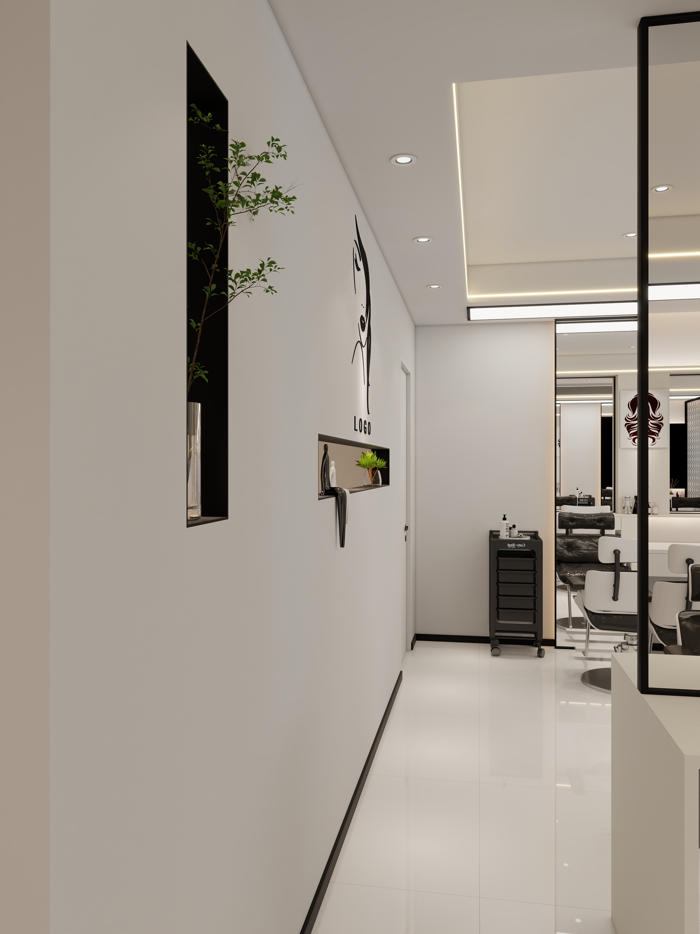 罗福居全案设计-10.15美发店设计服务-装修设计方案