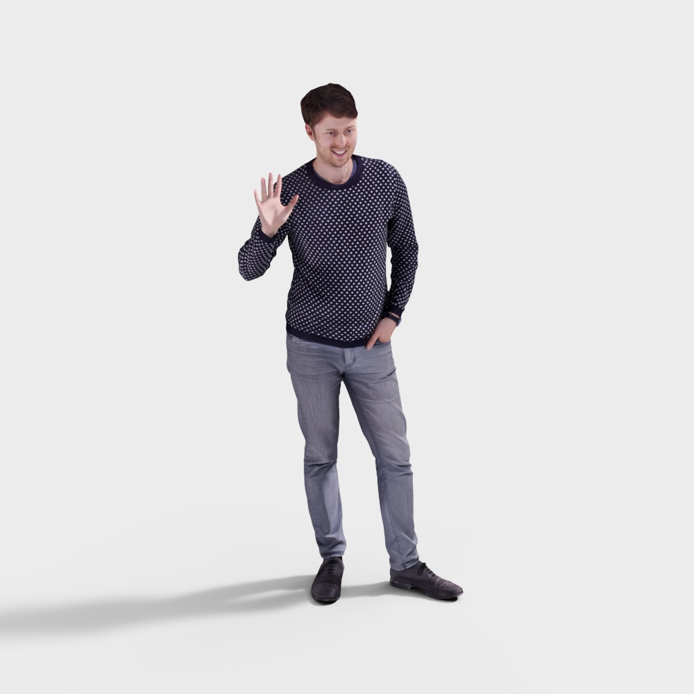 现代男子3D模型