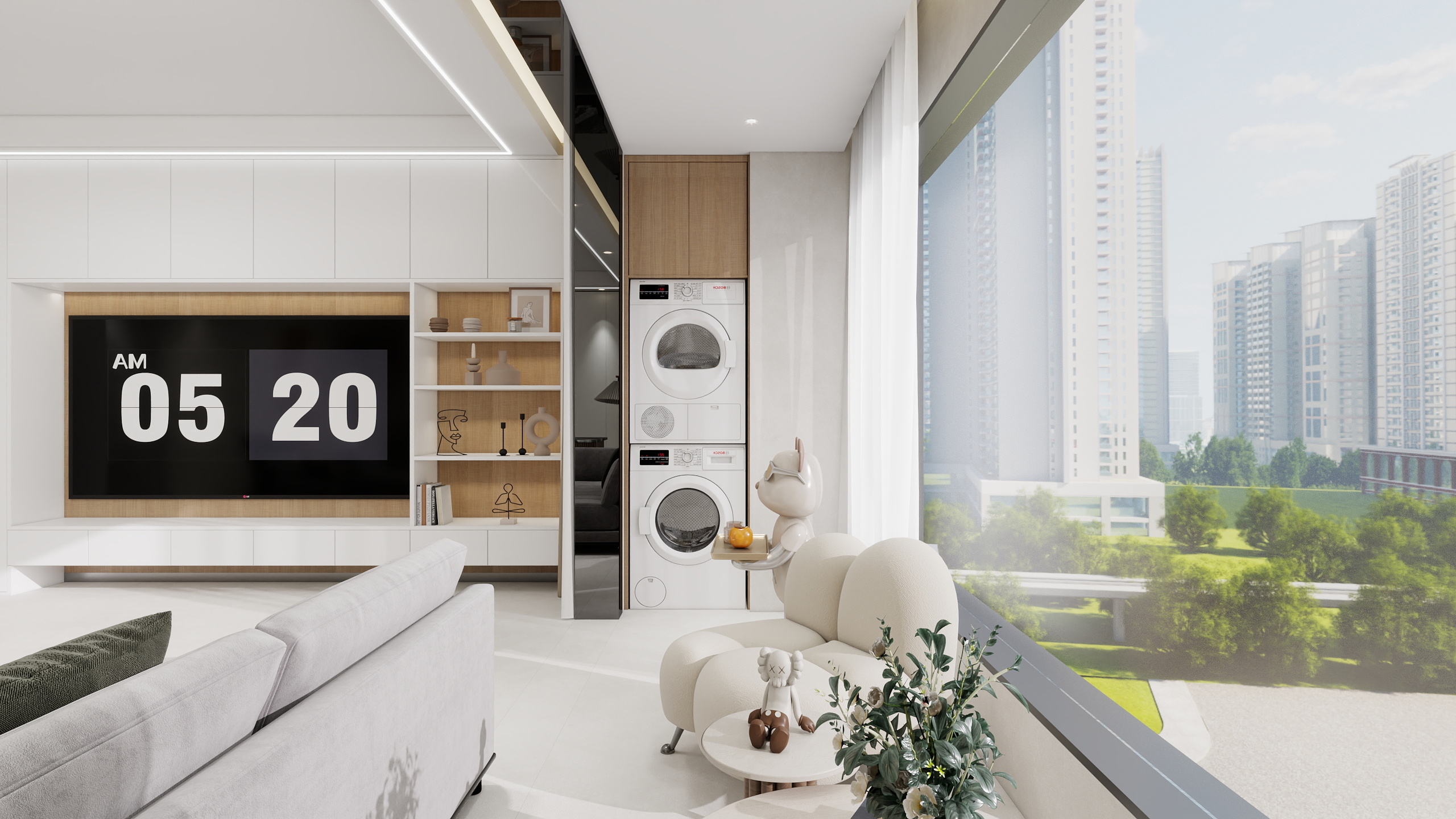 王敏-紫峻装饰三园里1504装修效果图