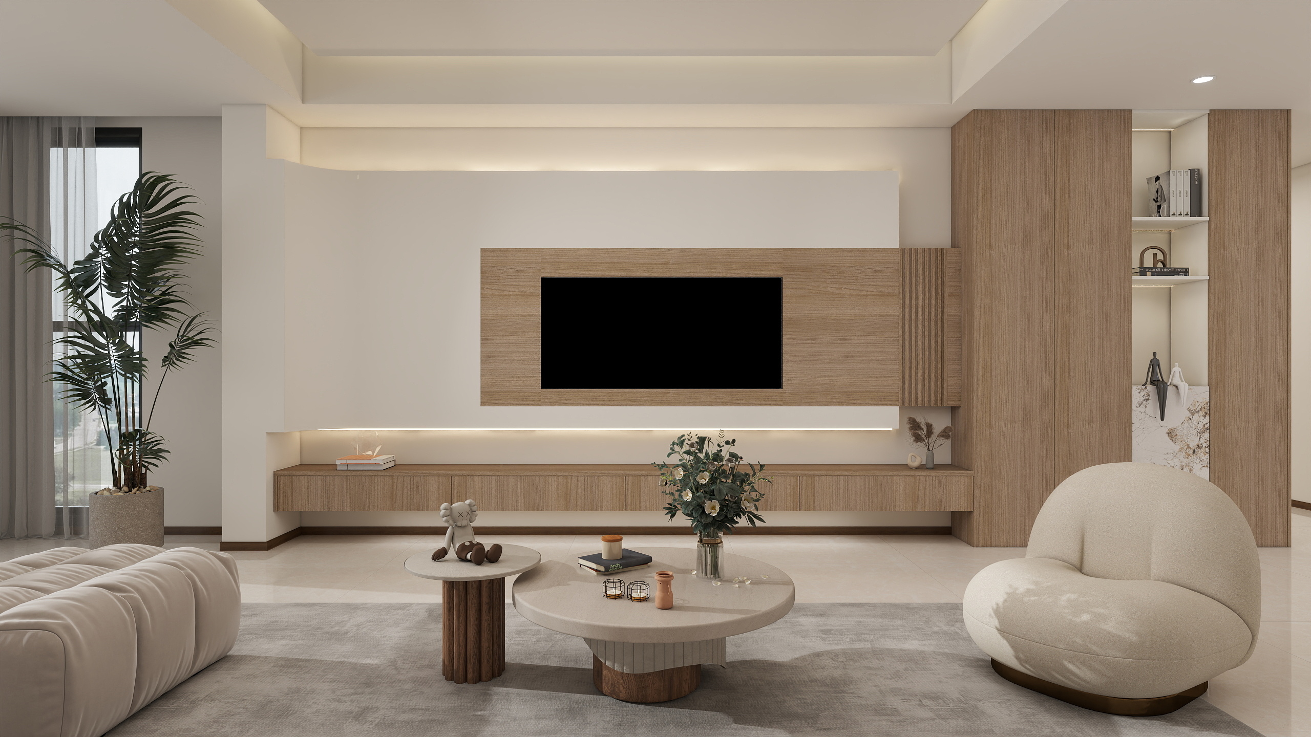 YY2233-现代奶油风-装修设计方案