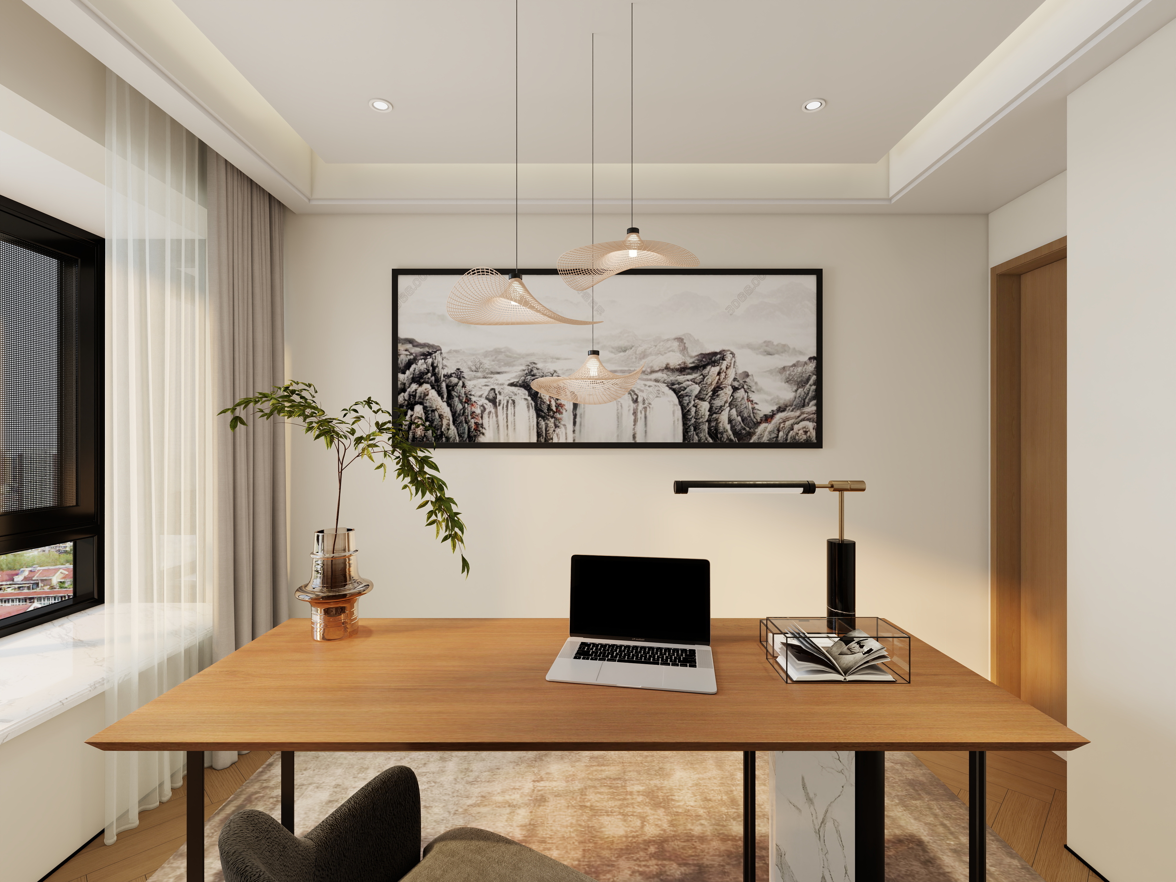 艺禾设计-碧桂园天麓山现代简约118㎡4室装修效果图