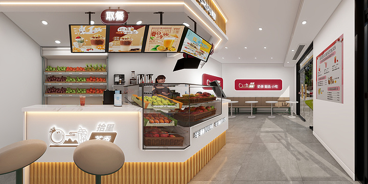 宇昌装修号842528013-奶茶店-装修设计方案