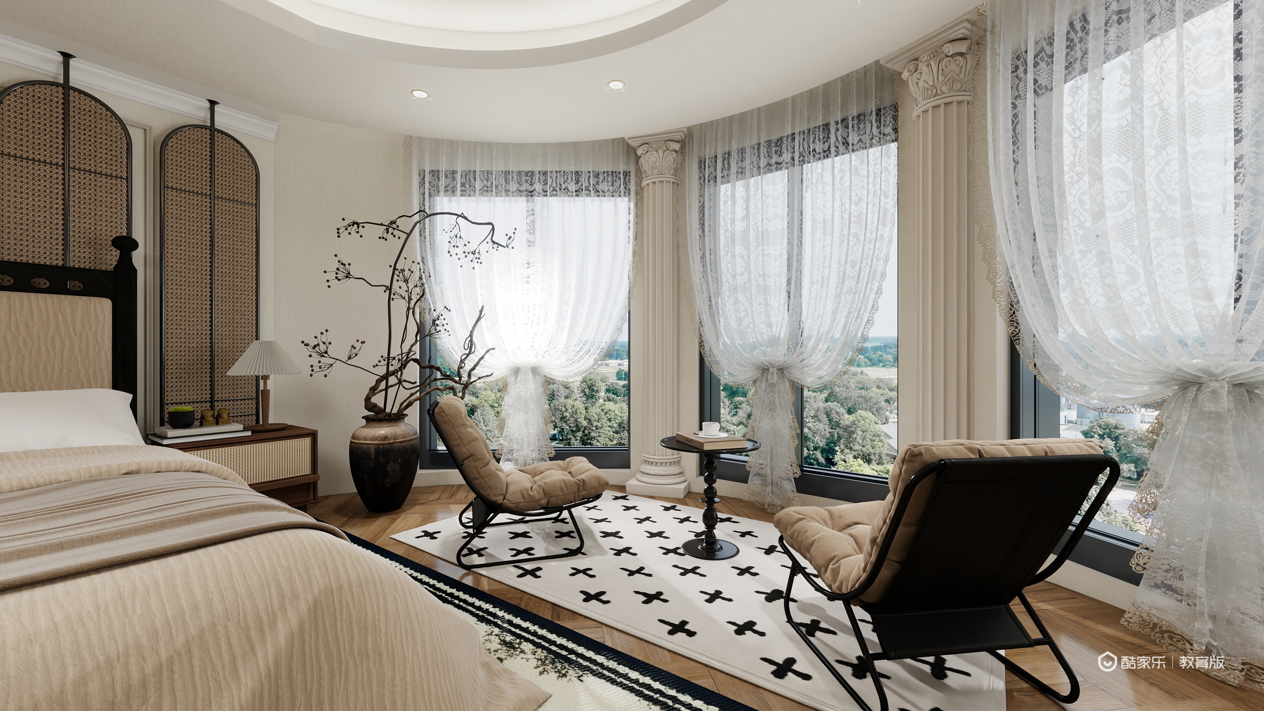 赖雨彤-弗蕾尔一层主卧装修效果图第4张