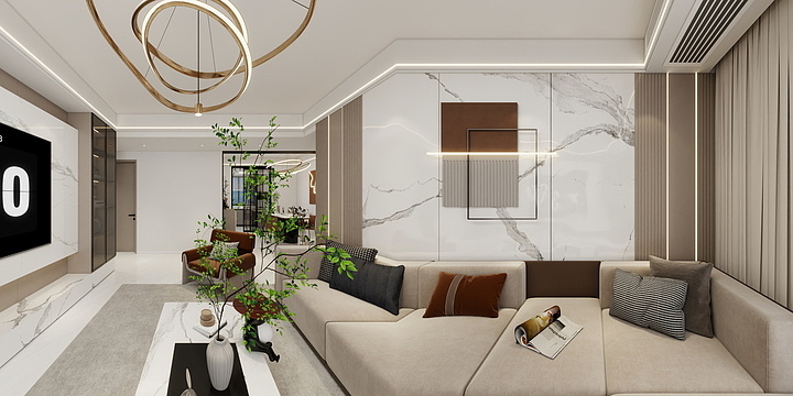 设计|小意-合生君景湾帝浩庭2栋805房-现代简约轻奢风-装修设计方案