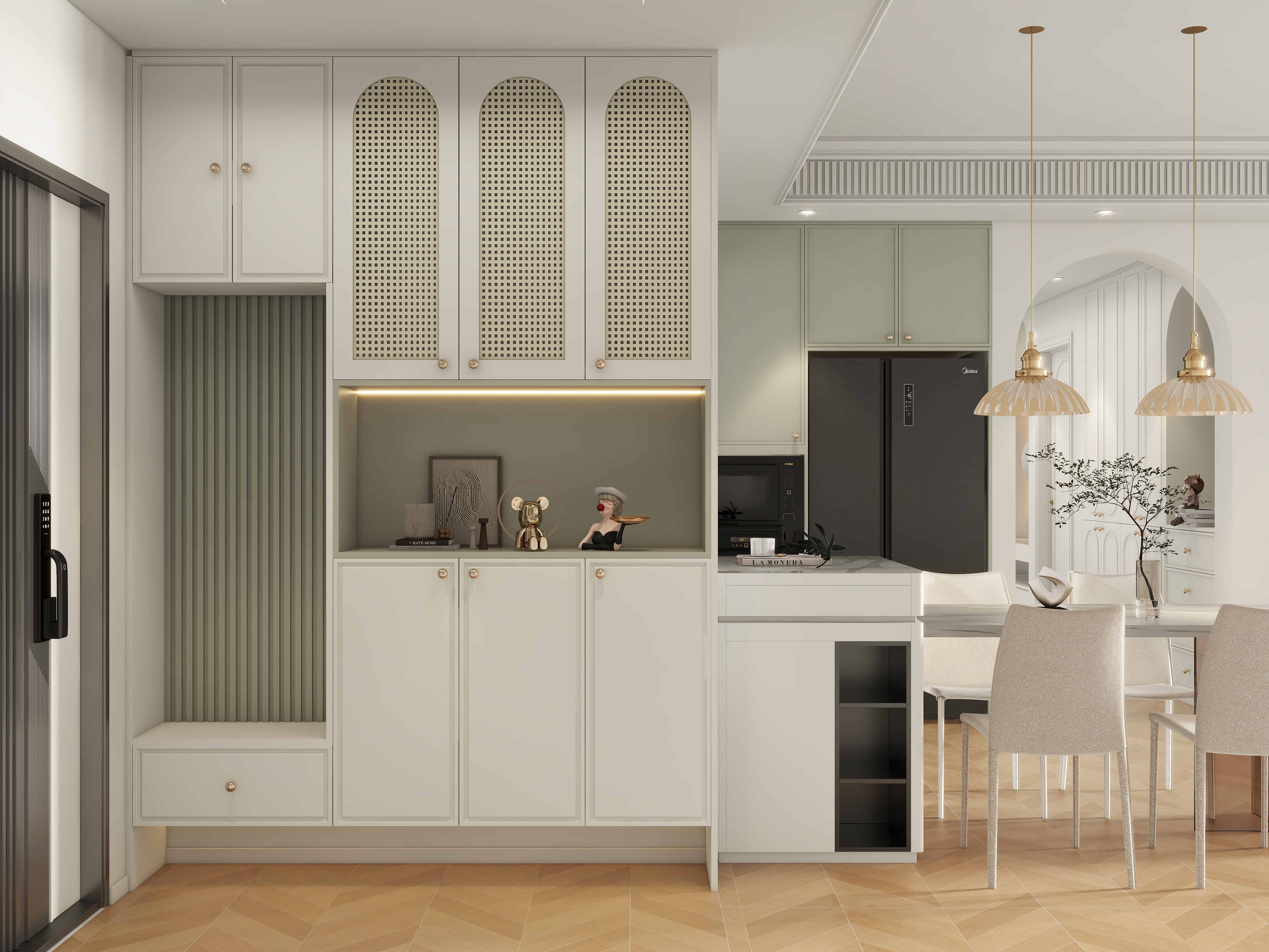 设计师珂源-武汉二十四城美式129㎡3室装修效果图