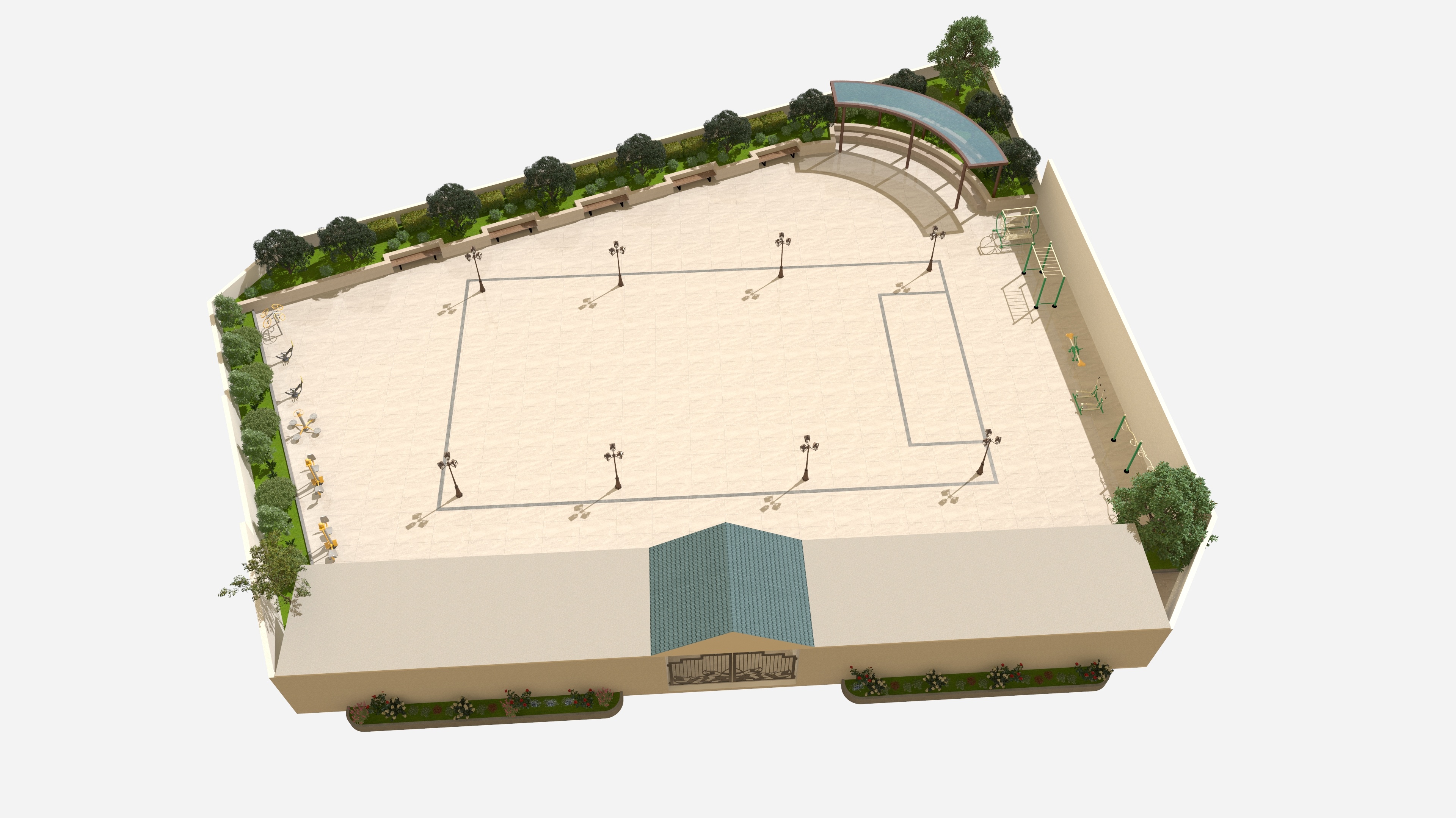 珲设空间-水口山东园活动中心-装修设计方案