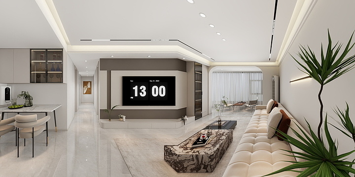 亦木全景设计平台-青檀府140效果图-装修设计方案