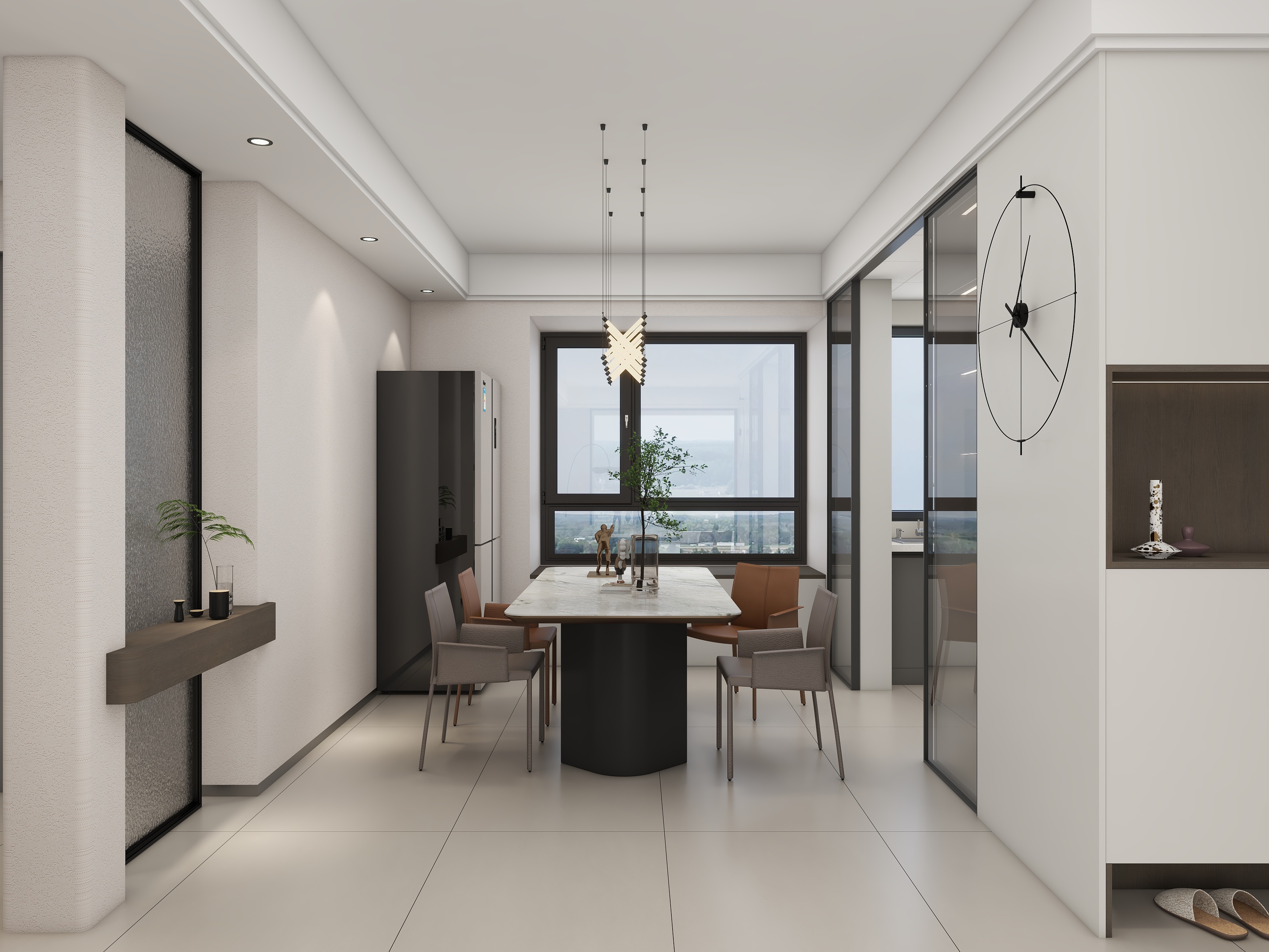 李青越-100平方现代简约三居室装修效果图