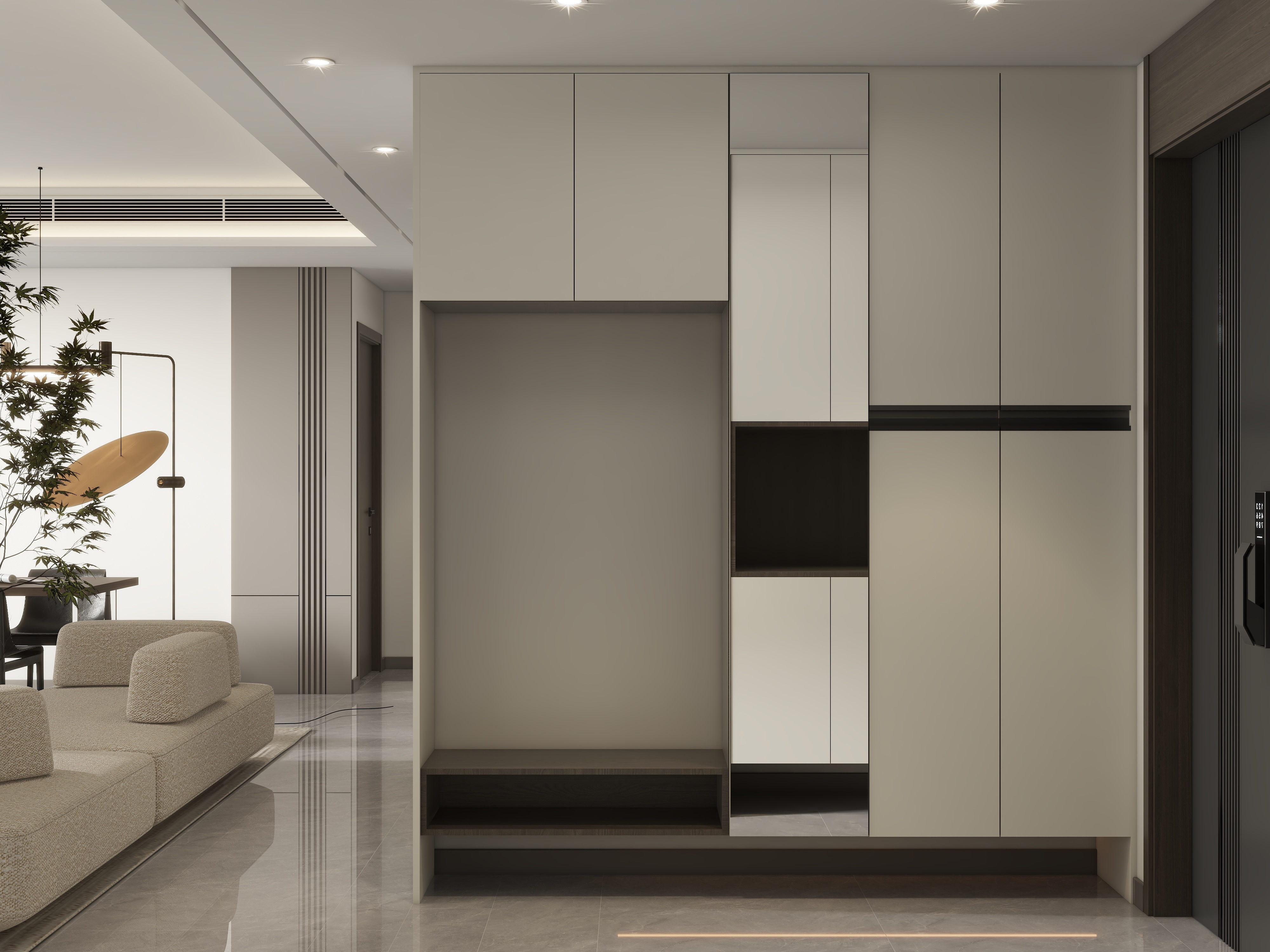 设计师珂源-万科四季花城侘寂153㎡4室装修效果图