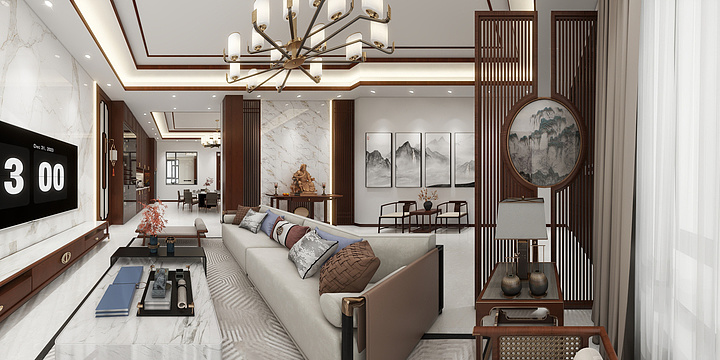 铁锤大妈-3层1新中式23现代-装修设计方案