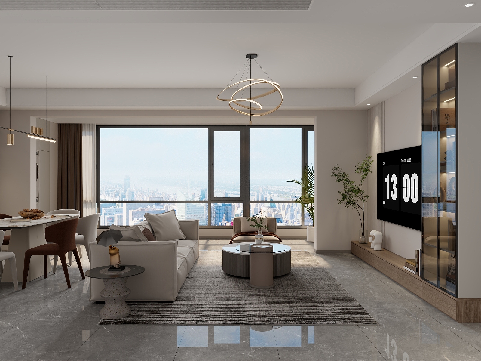 吴爽- 122m²现代简约风格设计装修效果图