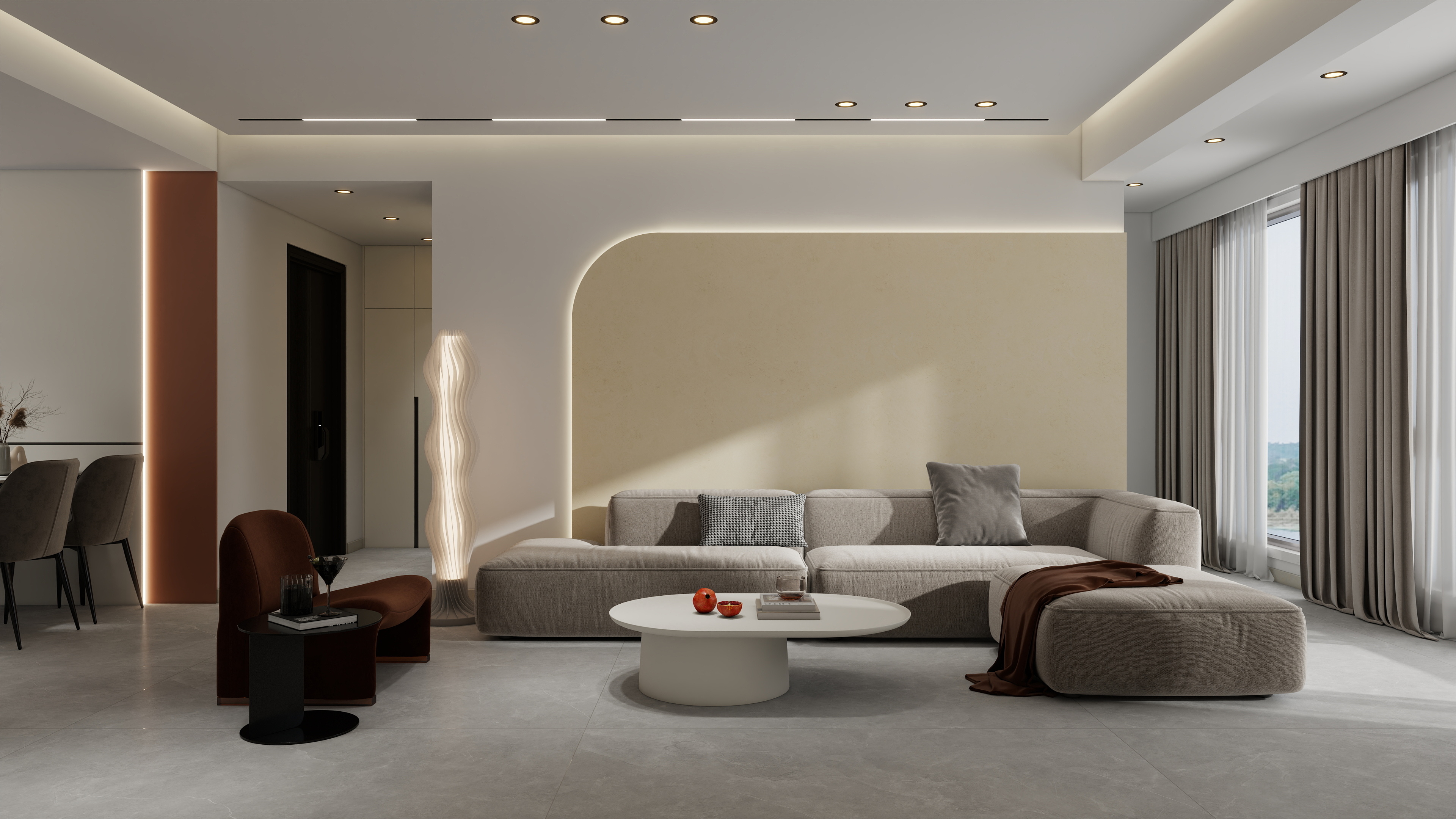 设计师石宏月-碧桂园105户型3室2厅1厨1卫现代风格-装修设计方案