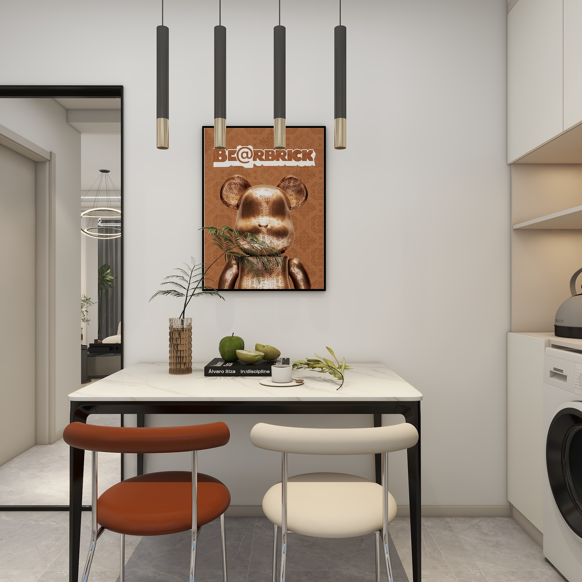 湛智华-现代简约65平2房 富城花园装修效果图