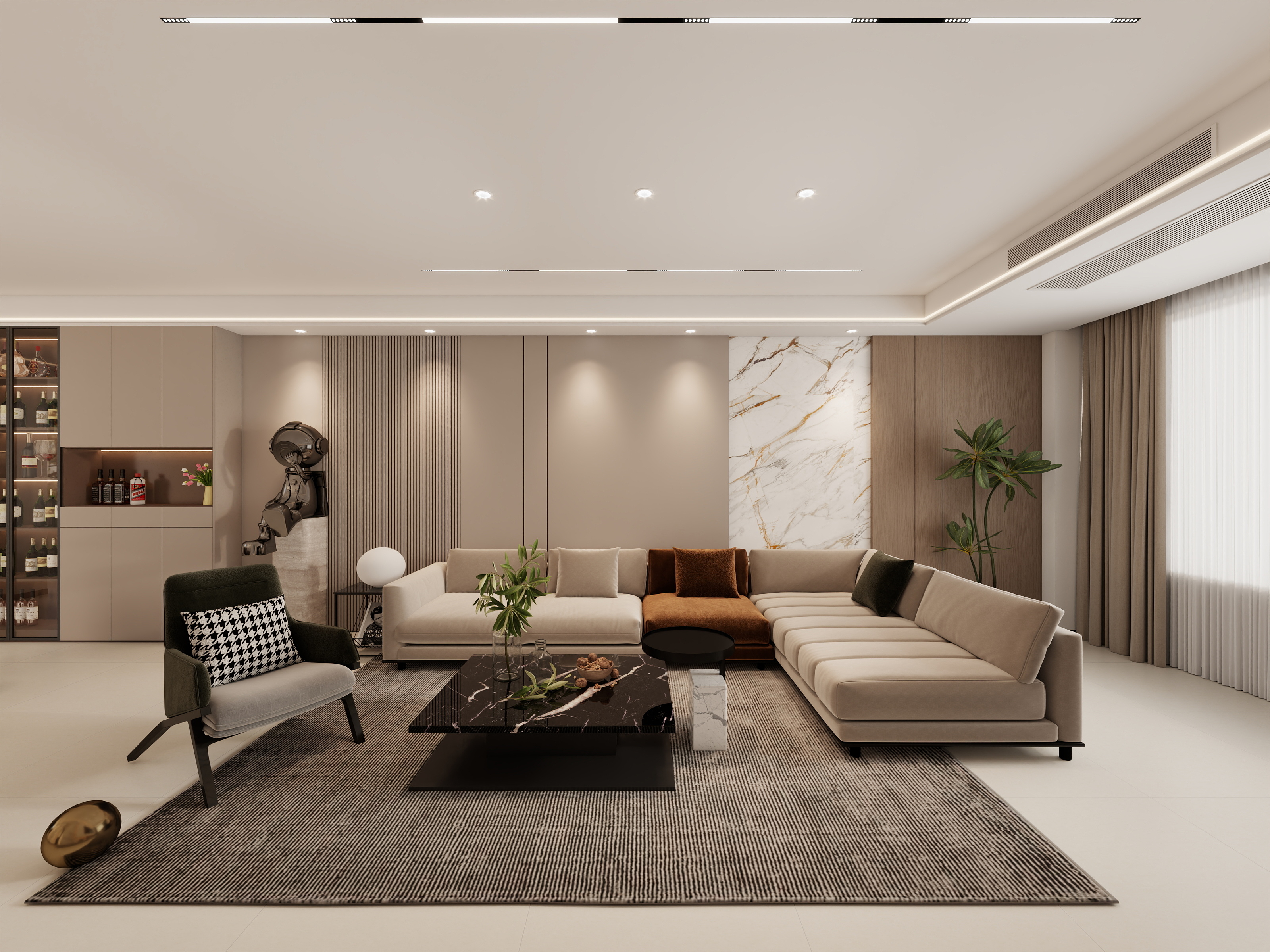 夜猫记忆-绿城全运村芳华苑现代简约120㎡3室-装修设计方案