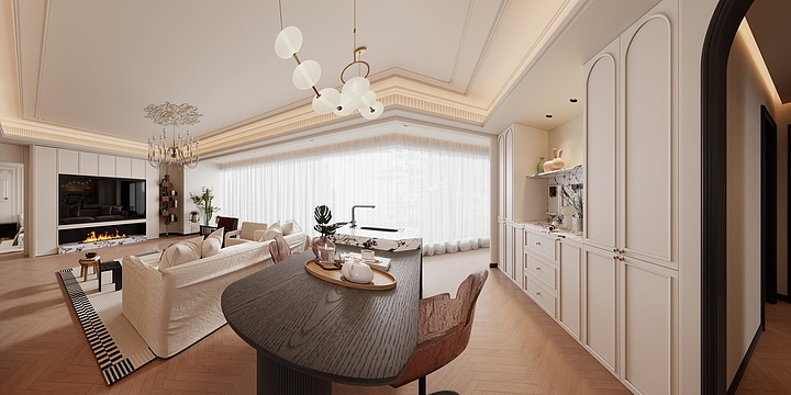 董叉叉的设计-法式大平层2024-9-装修设计方案