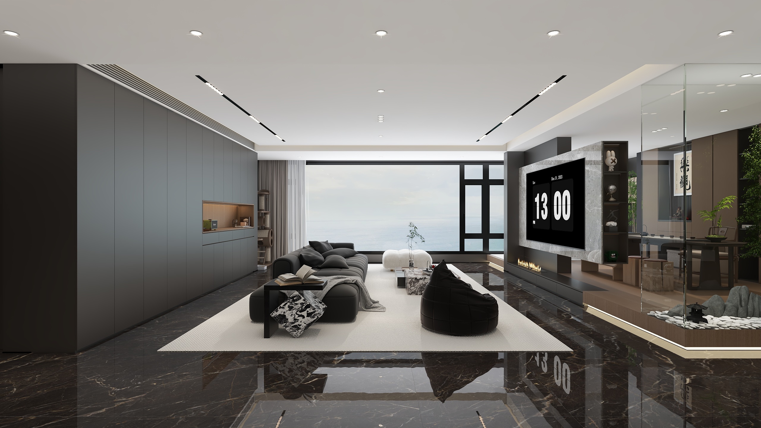 室内装饰家装效果图-现代轻奢改-装修设计方案