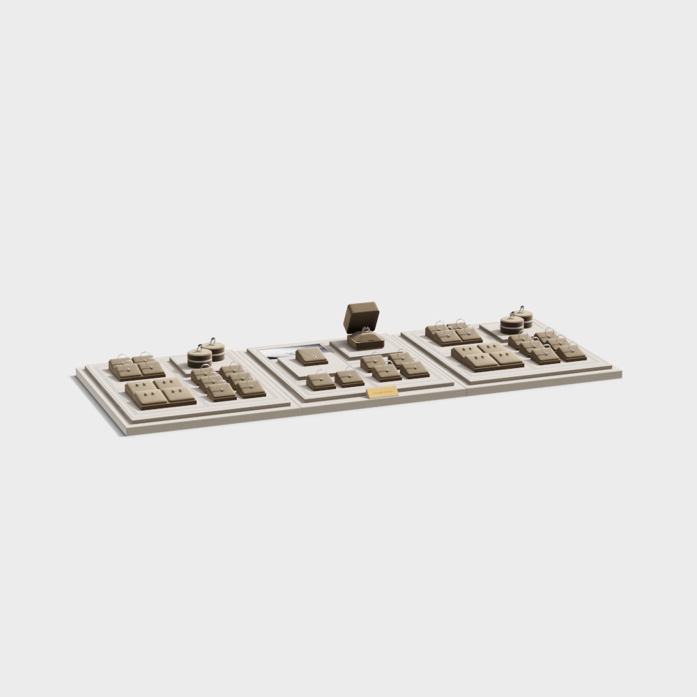 现代轻奢珠宝首饰展台3D模型