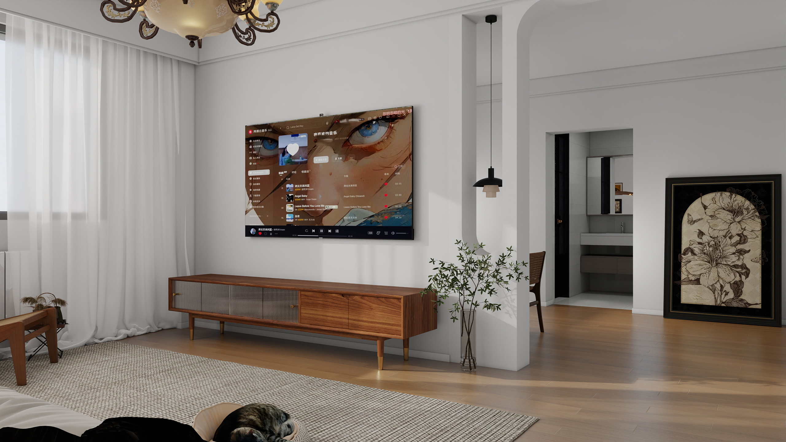 效果图只供参考实际效果以现场为准-中银鑫苑113㎡3室装修效果图