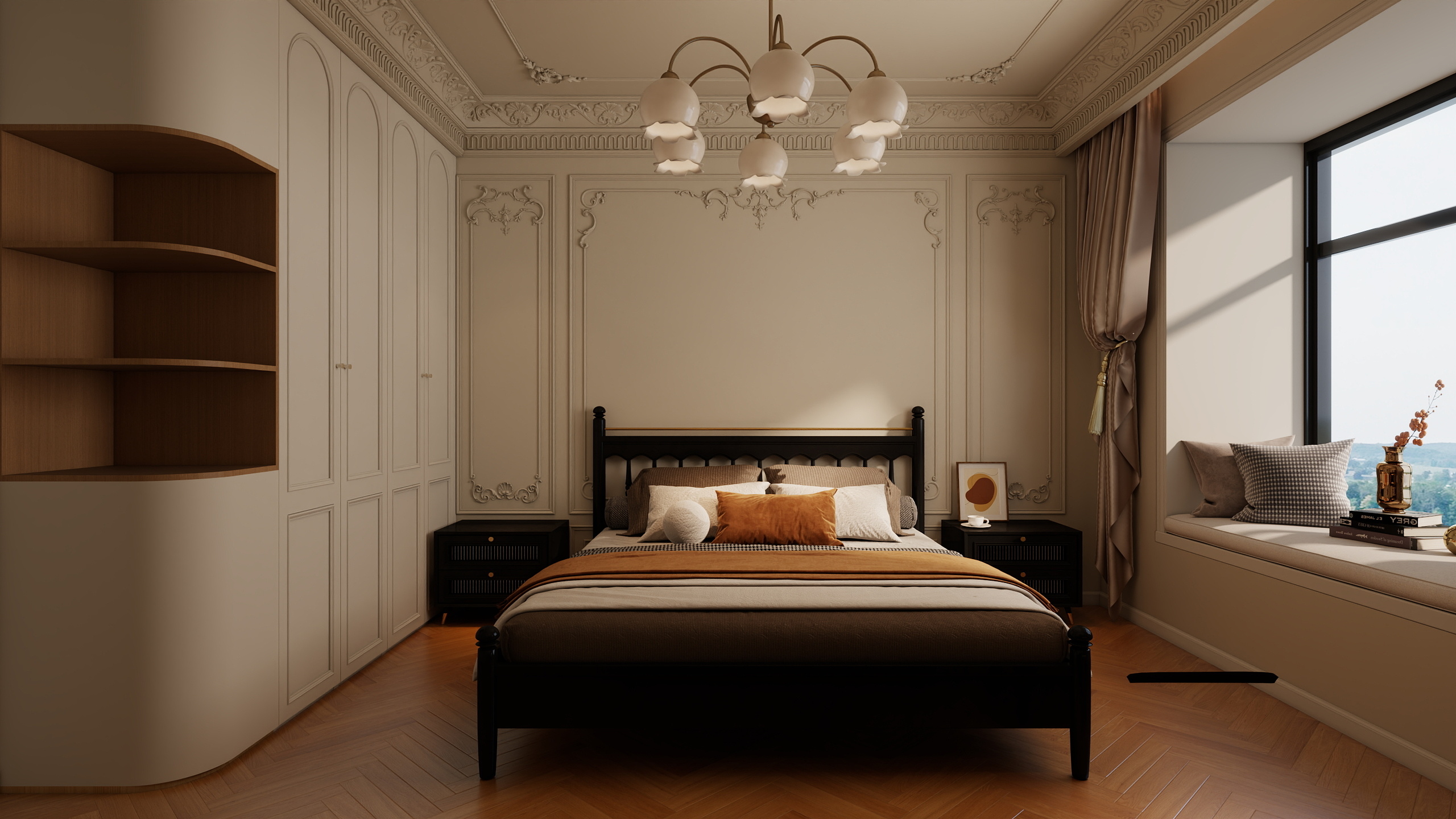 至上鑫居刘永鑫-法式中古风卧室-装修设计方案