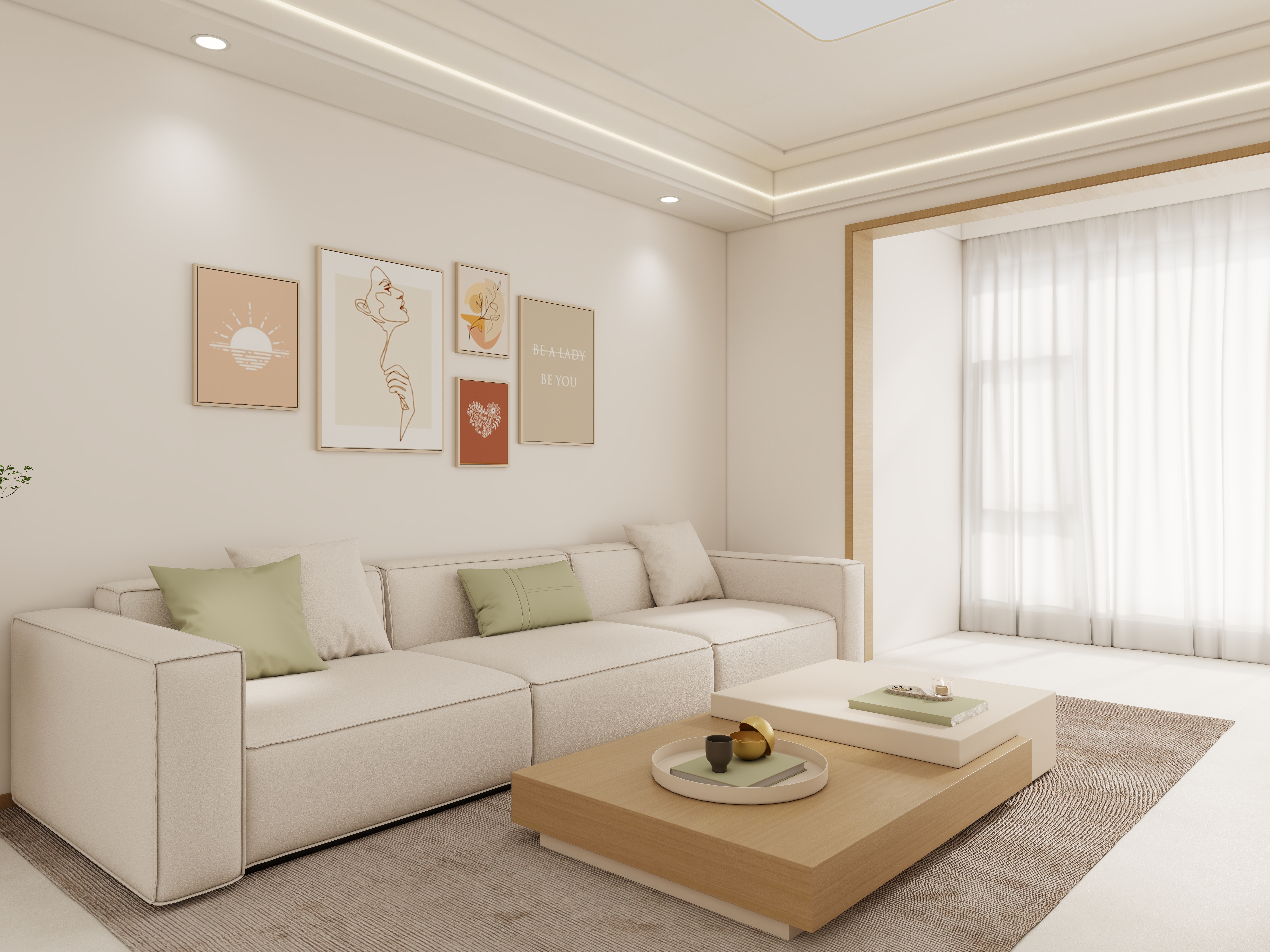 壹诺设计工作室-115㎡3室-原木风 装修效果图