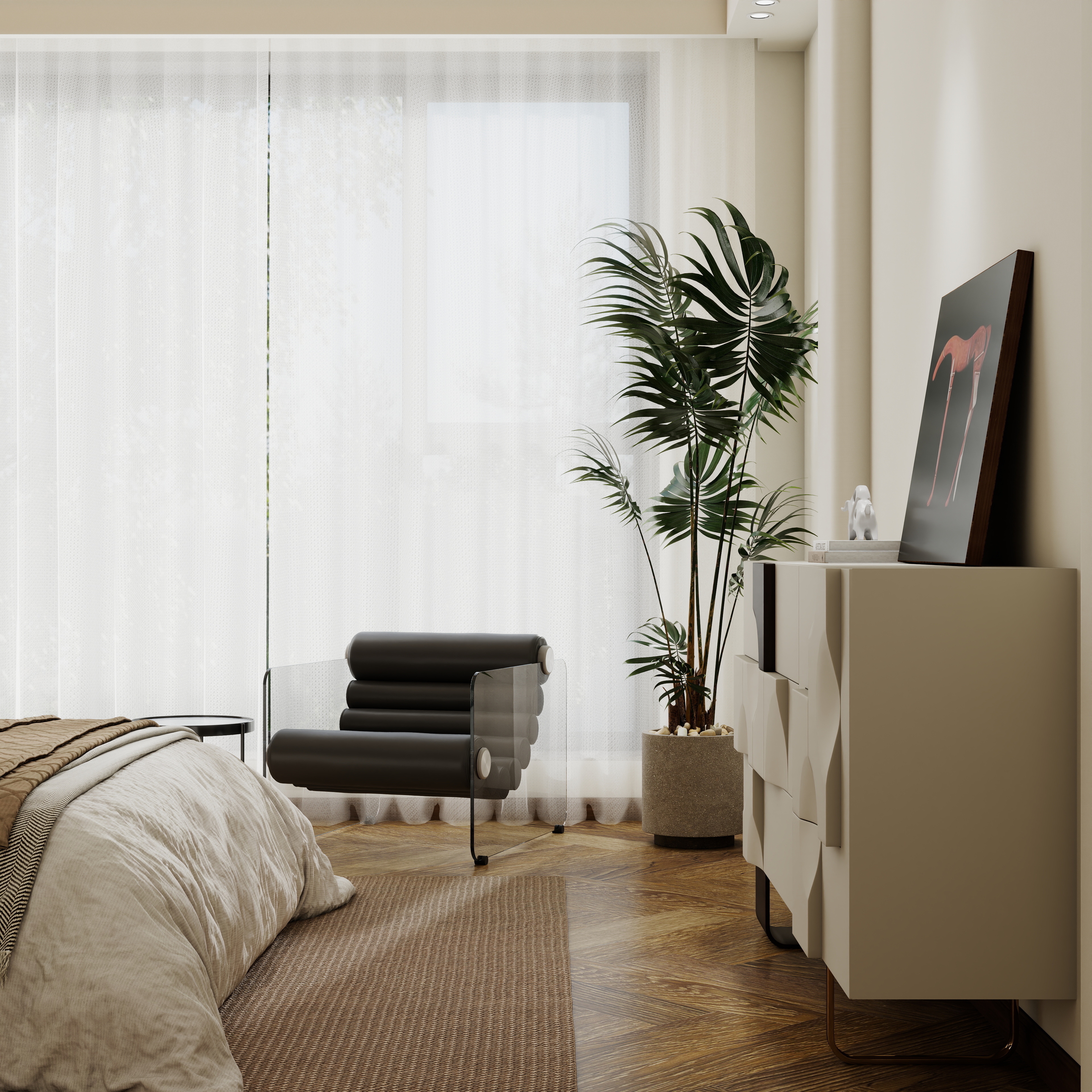 邹偕毓-后巷别墅3层-轻奢奶油装修效果图