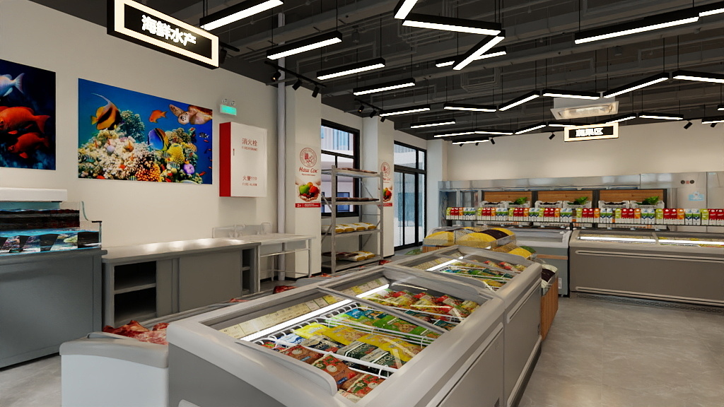 罗福居全案设计-1030超市250平方-装修设计方案