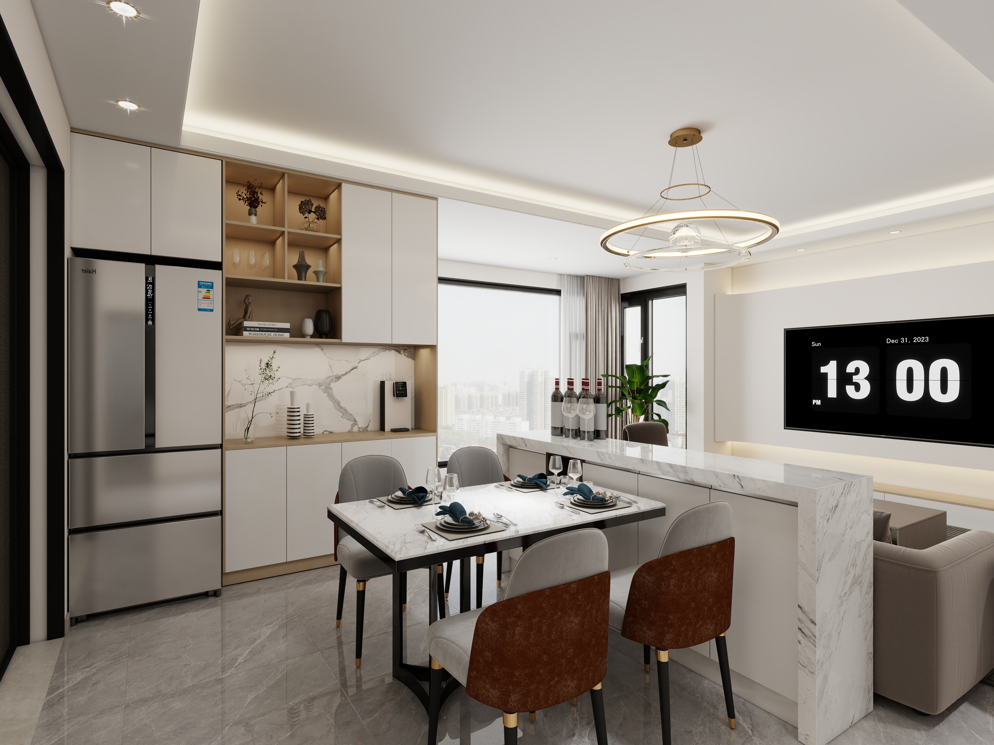 艺雅丽-110平现代简约装修效果图