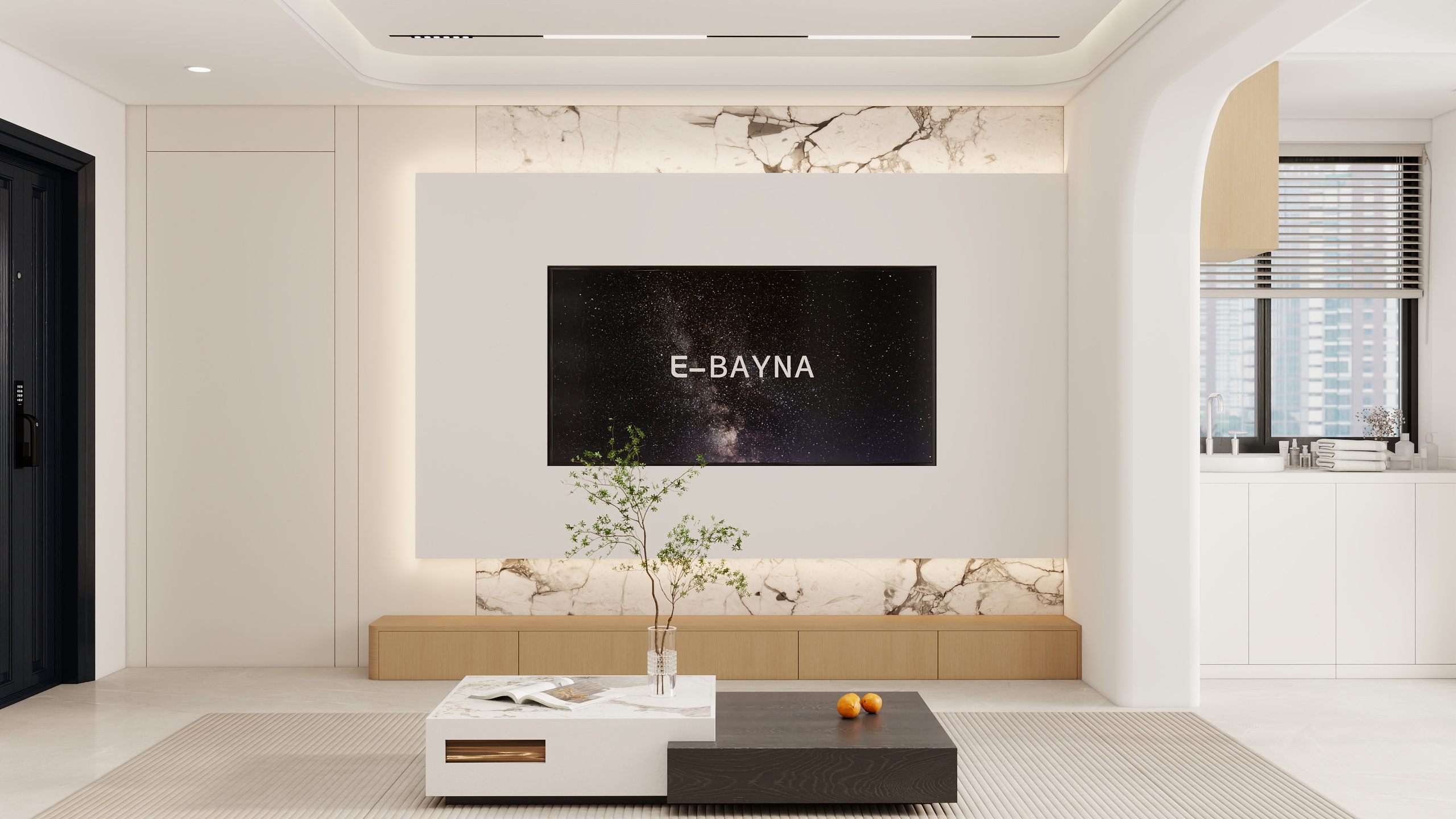 酷家小贤-大东海天玺现代简约147㎡4室-装修设计方案