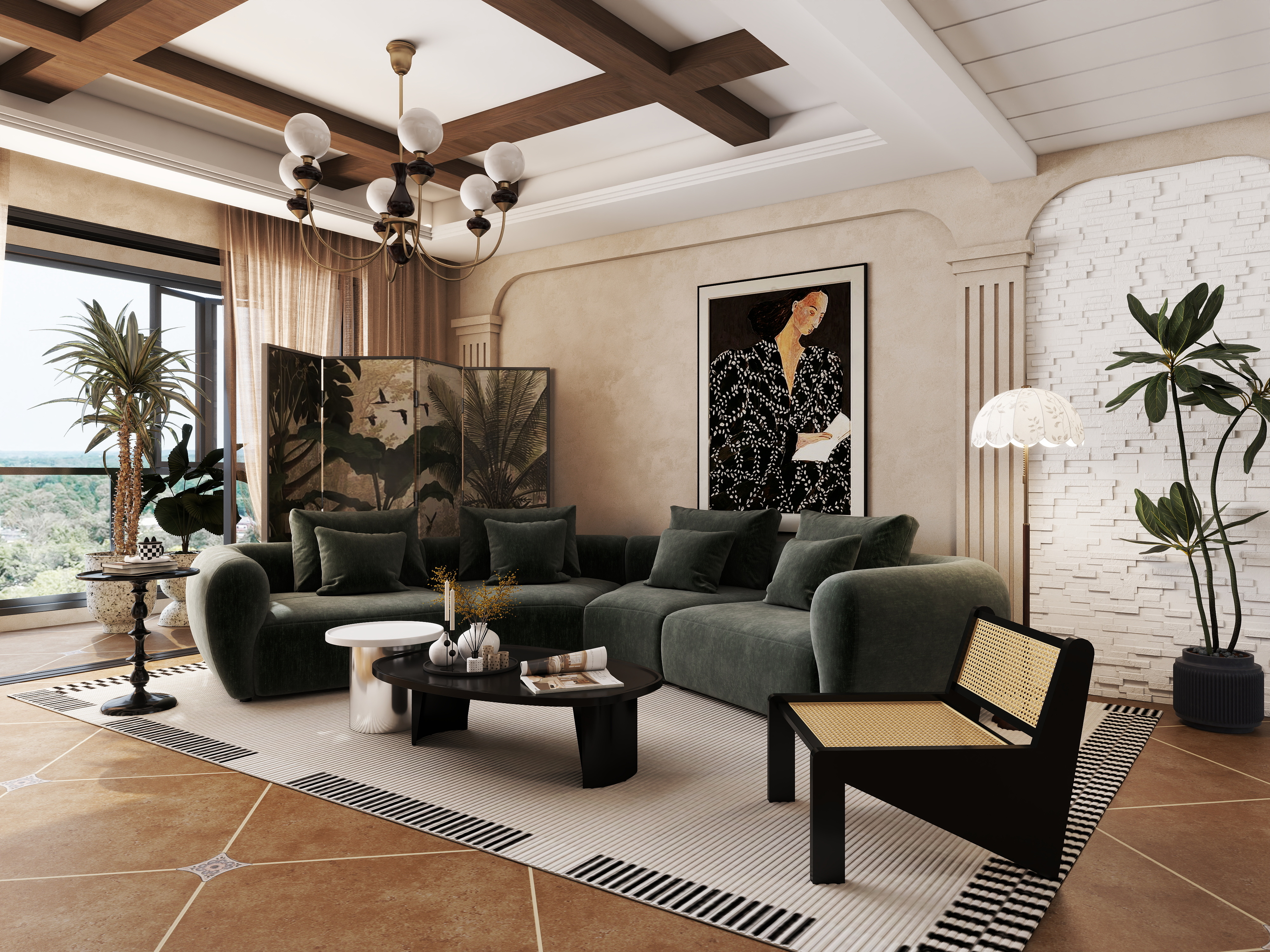 许森林-中通世纪148m²-中古风-装修设计方案