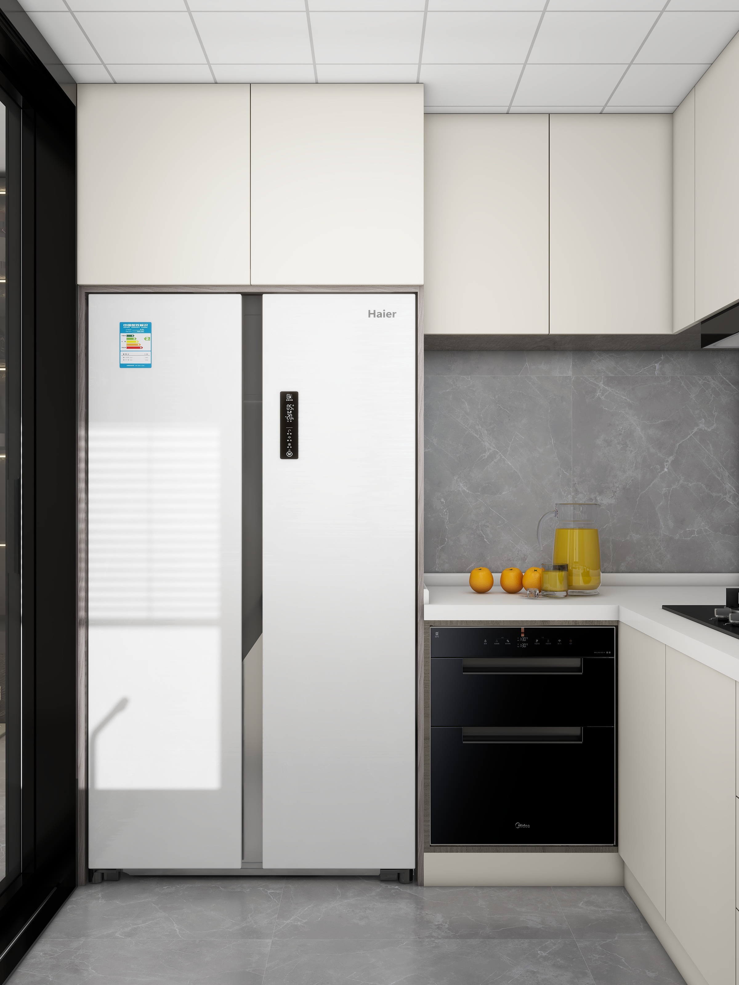 李青越-80方现代风格三居室样板间装修效果图