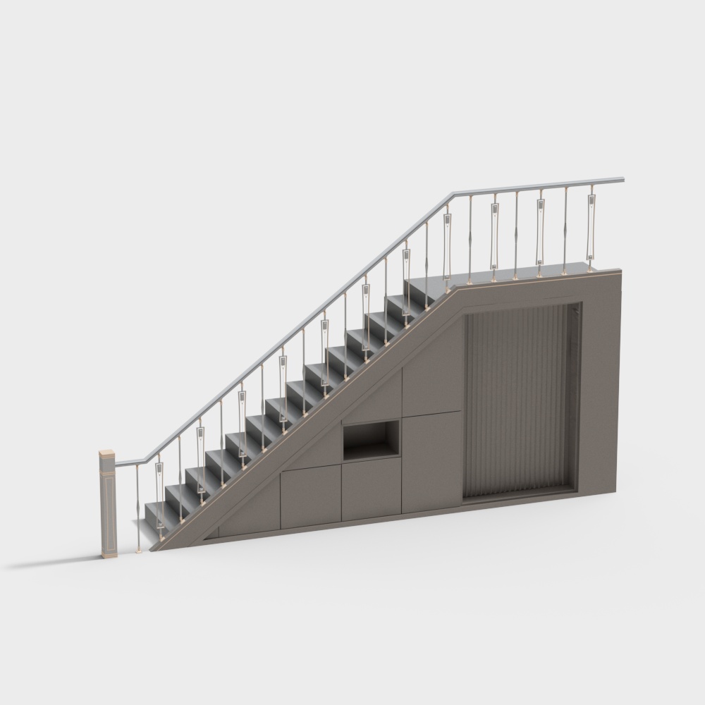简约楼梯柜3D模型