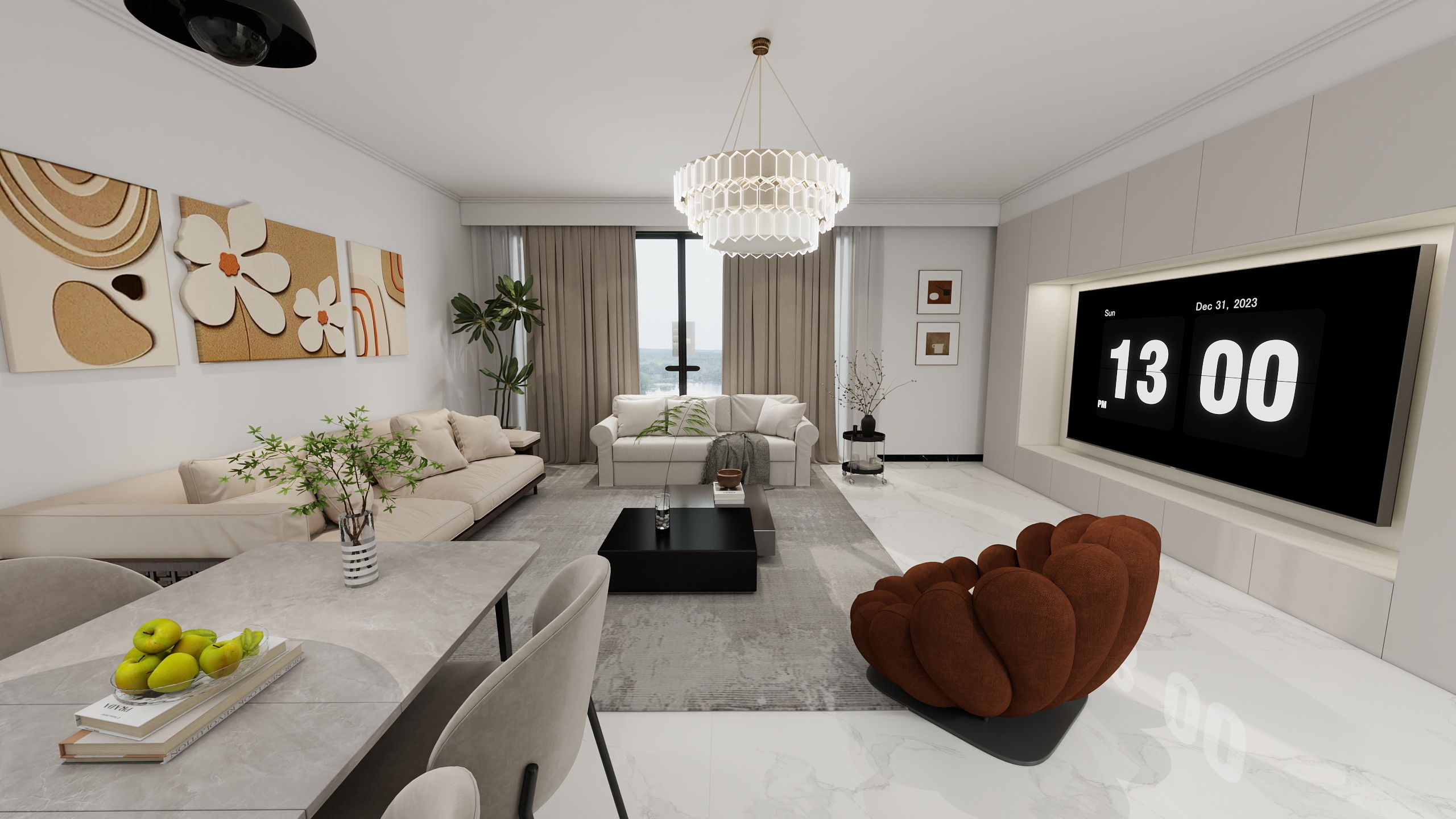 韩e棠-旭辉江山111㎡3室-装修设计方案