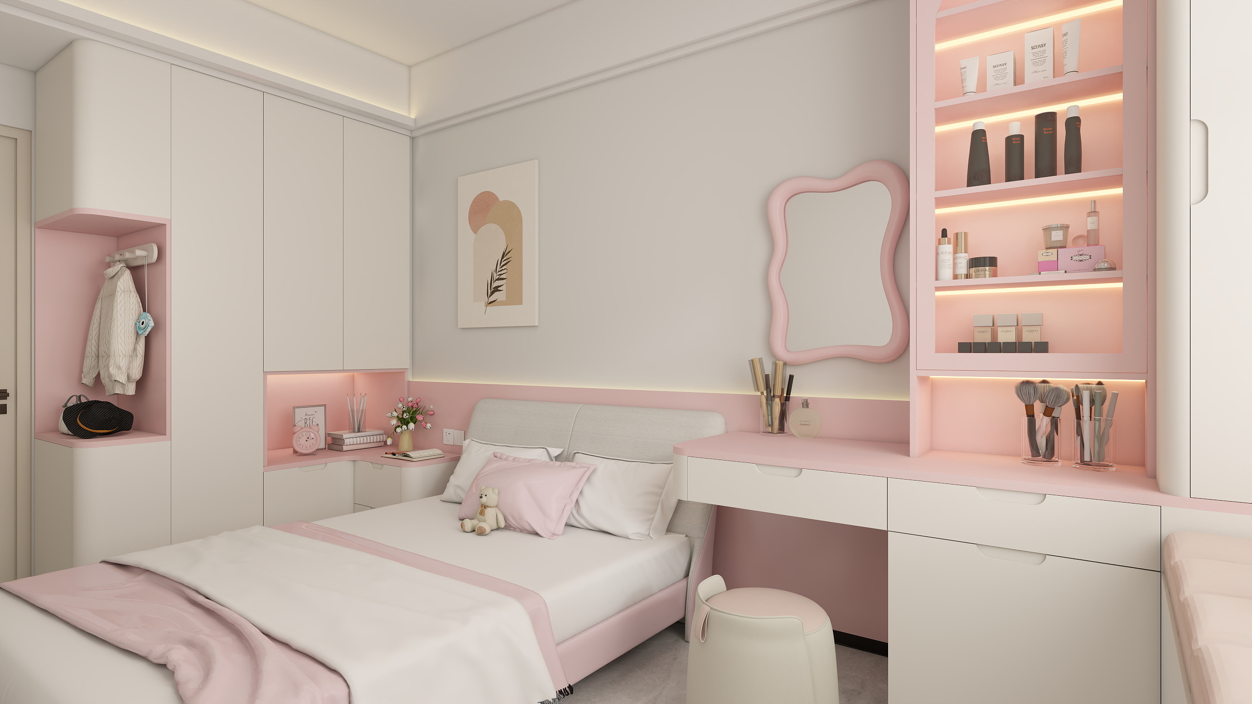 Jason龙少-卧室设计-02-女儿房-装修设计方案