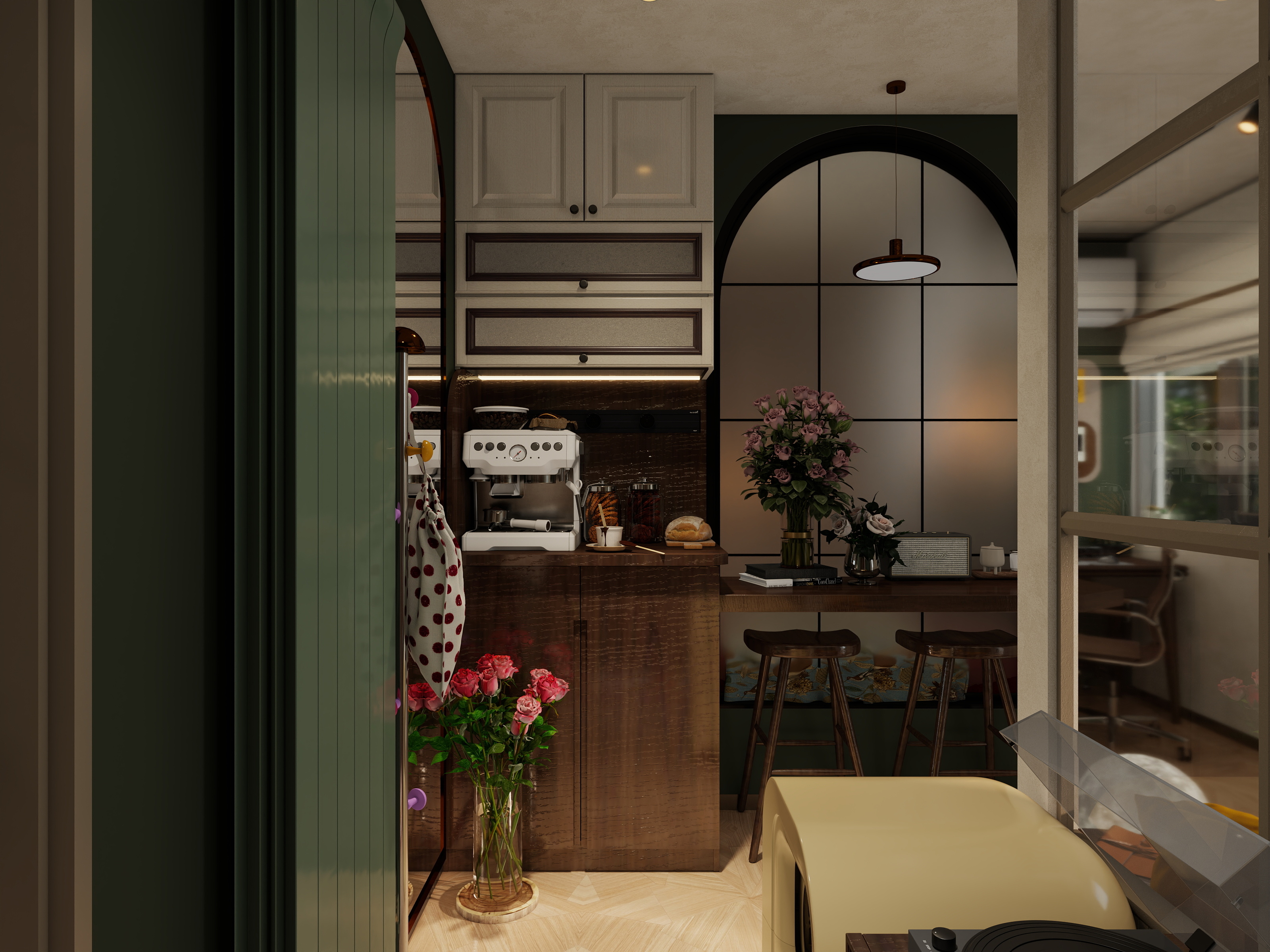 楚墨独立设计-多样的复古独居一室-装修设计方案