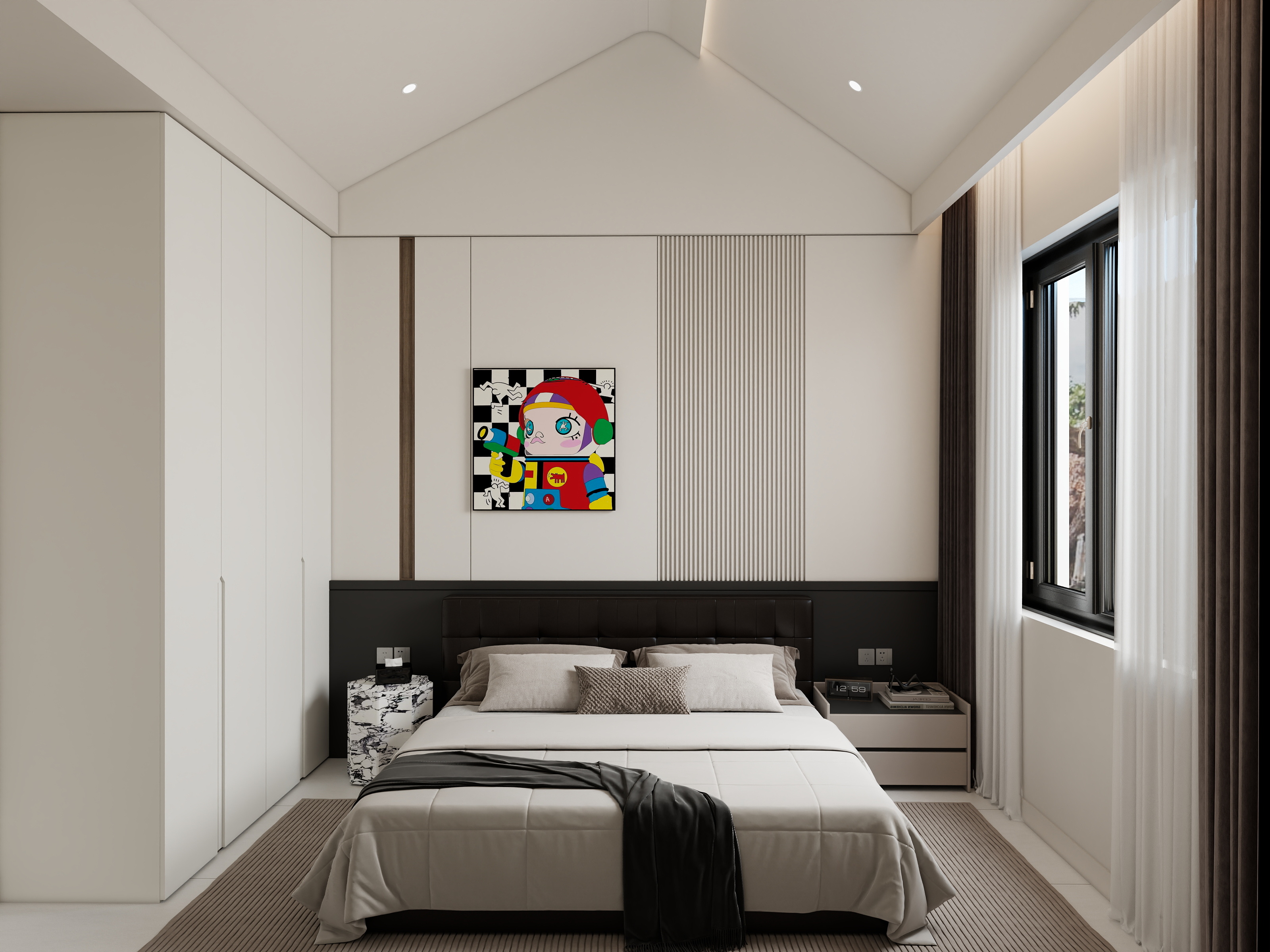 DING一996-二连浩特自然中古风设计方案装修效果图