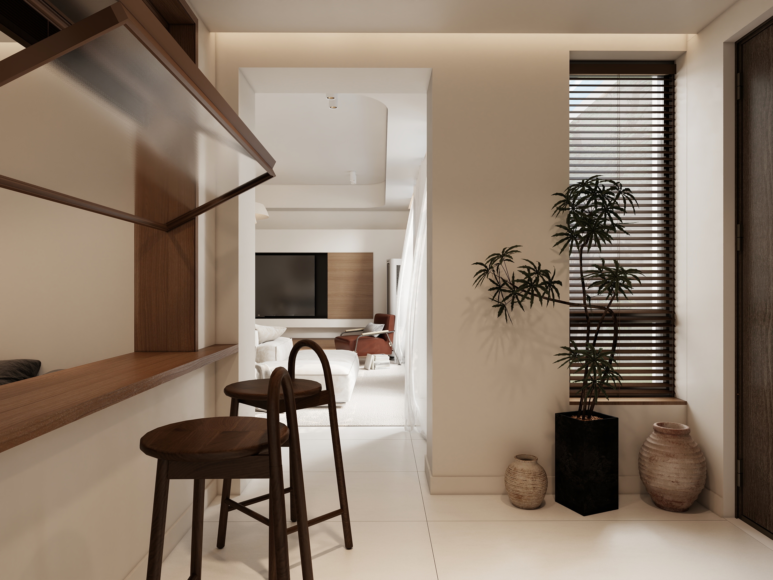 DING一996-二连浩特自然中古风设计方案装修效果图