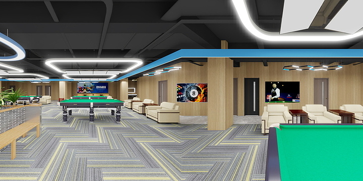 南宏装饰胡乐-棋盘室方案效果图-装修设计方案