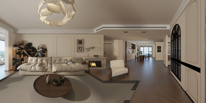 仟寻设计工作室-200平法式中古风-装修设计方案