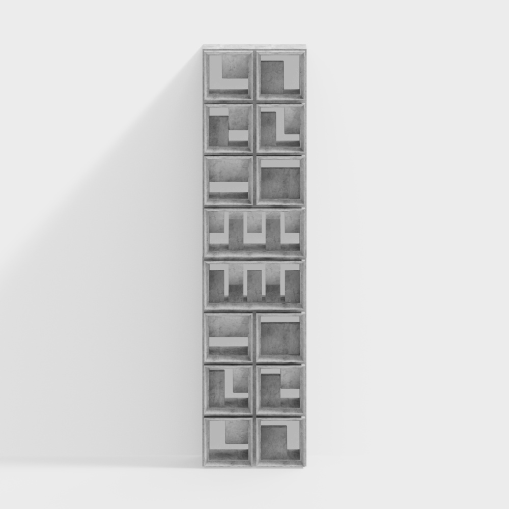 水泥空心砖隔断3D模型