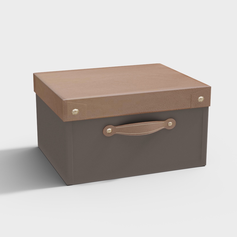 收纳盒皮质3D模型