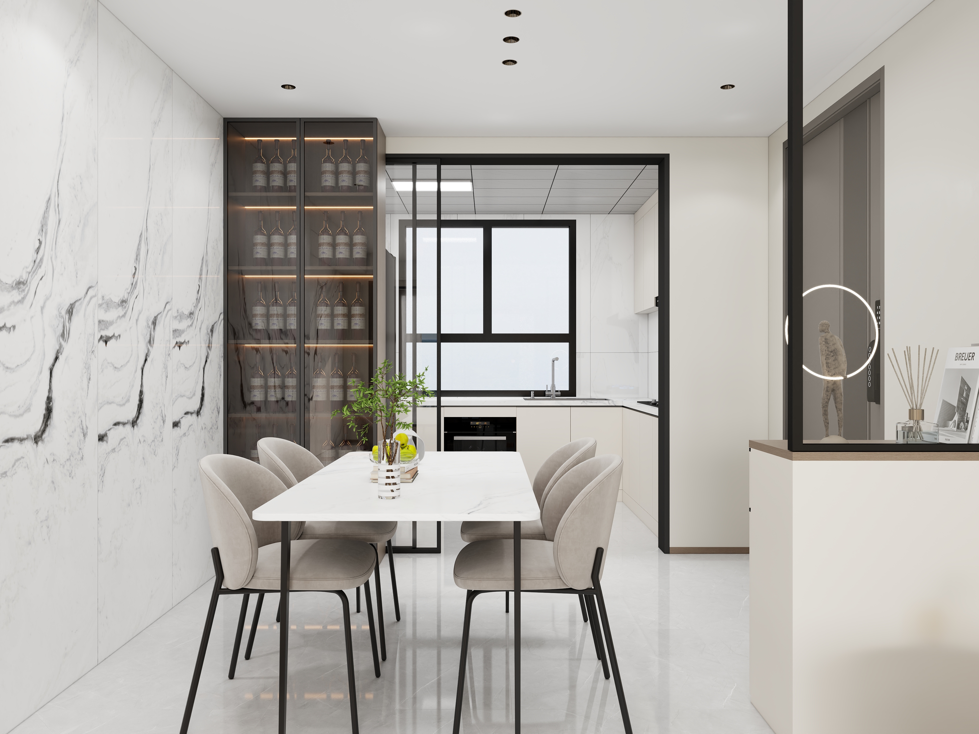 吴爽- 108m²现代简约风格设计装修效果图