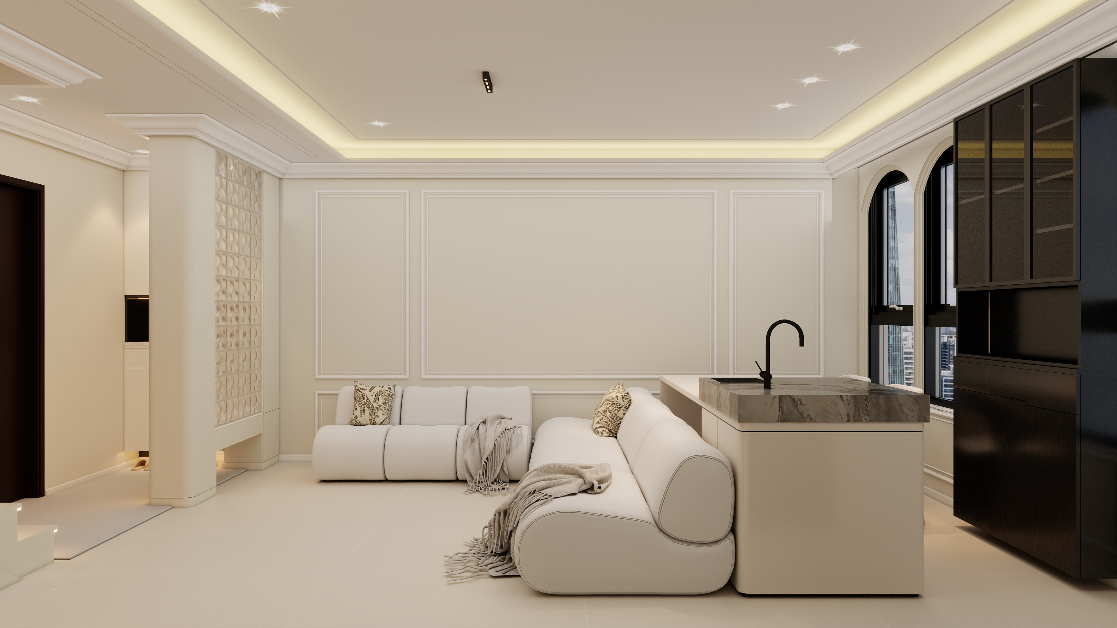 效果图定制13524942650-【法式奶油风】~跃层俩房-装修设计方案