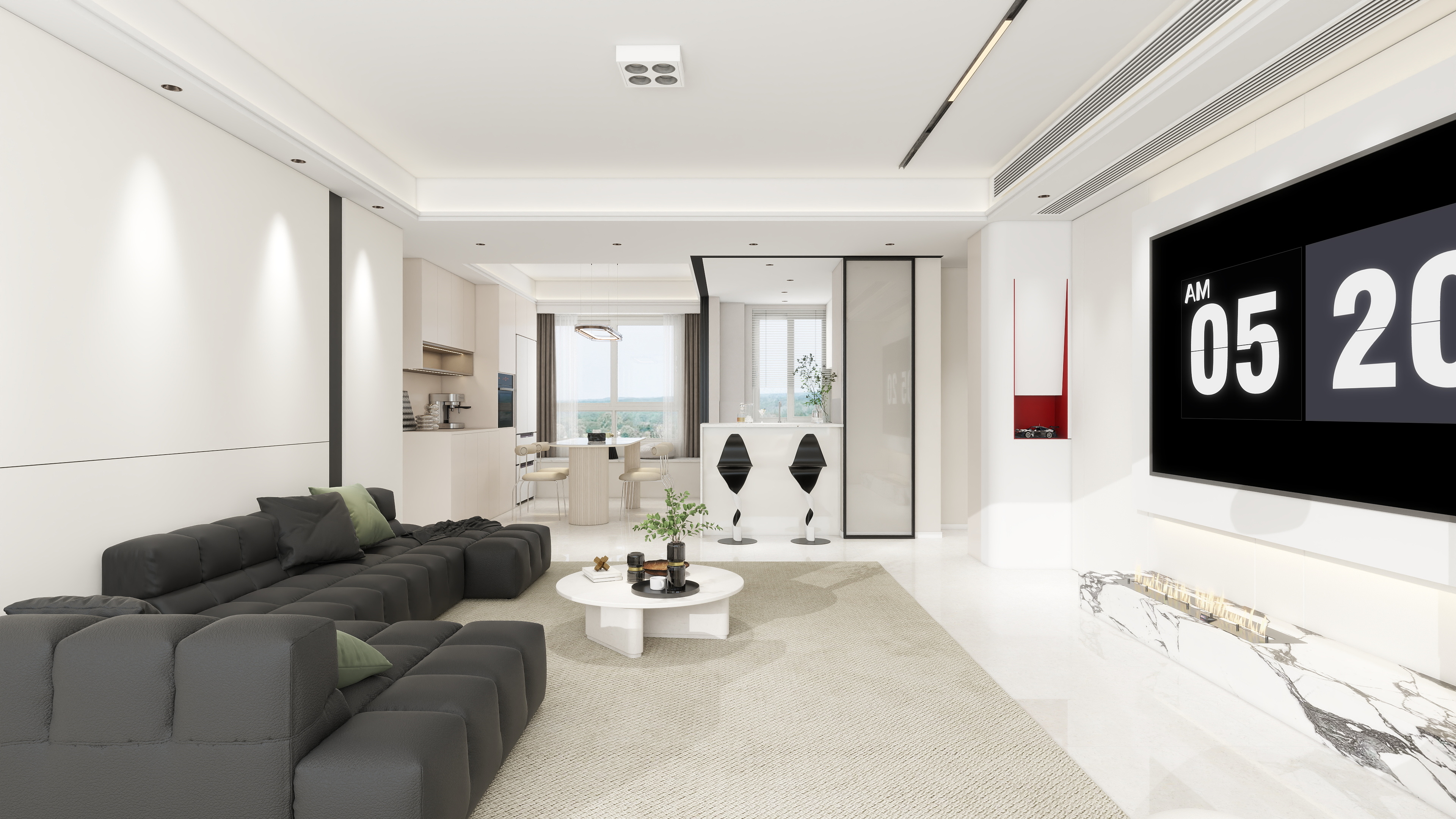 吴年-徽盐龙湖湾极简奶油风三房-装修设计方案