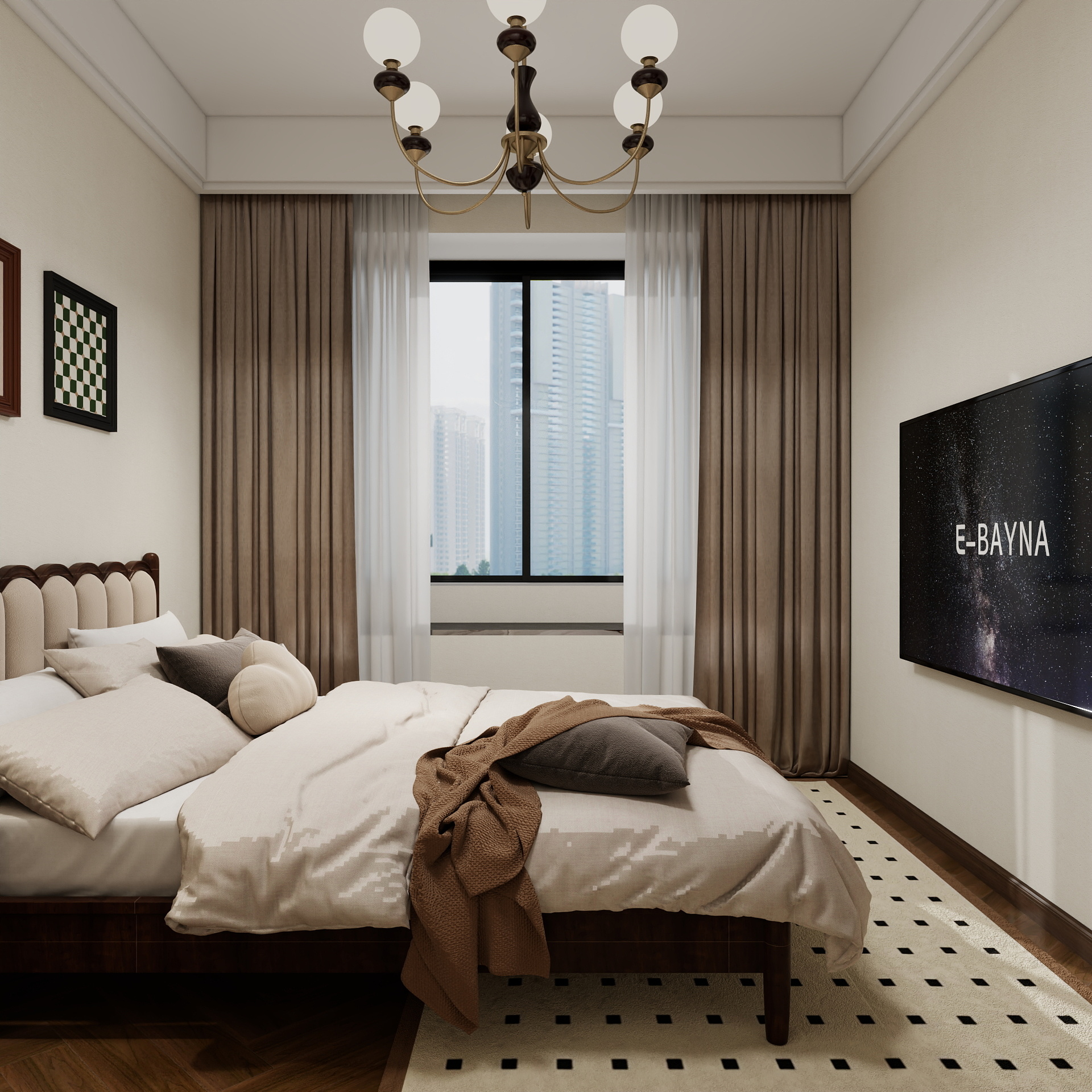 湛智华-中古风113平3房 郎诗乐府装修效果图