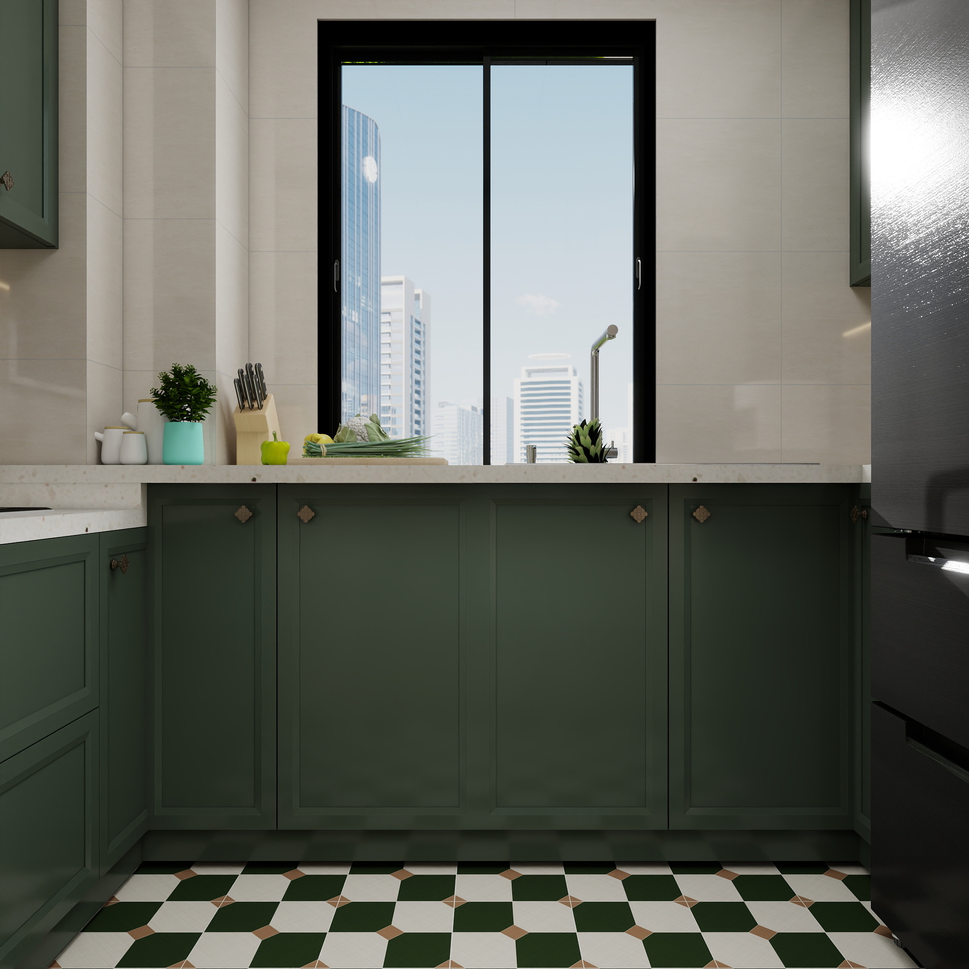 湛智华-中古风113平3房 郎诗乐府装修效果图