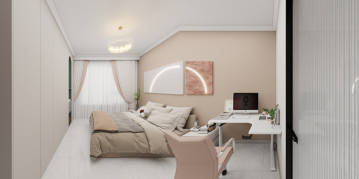 室内设计吕少锋-宏泰越秀B区112平效果图-装修设计方案