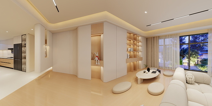 金木堂丿柳公子-高铁时代洋房-奶油风-装修设计方案