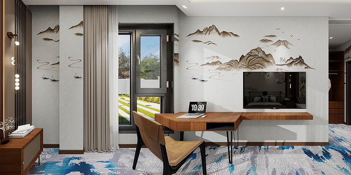 梁凯设计工作室-酒店大厅+茶楼-装修设计方案