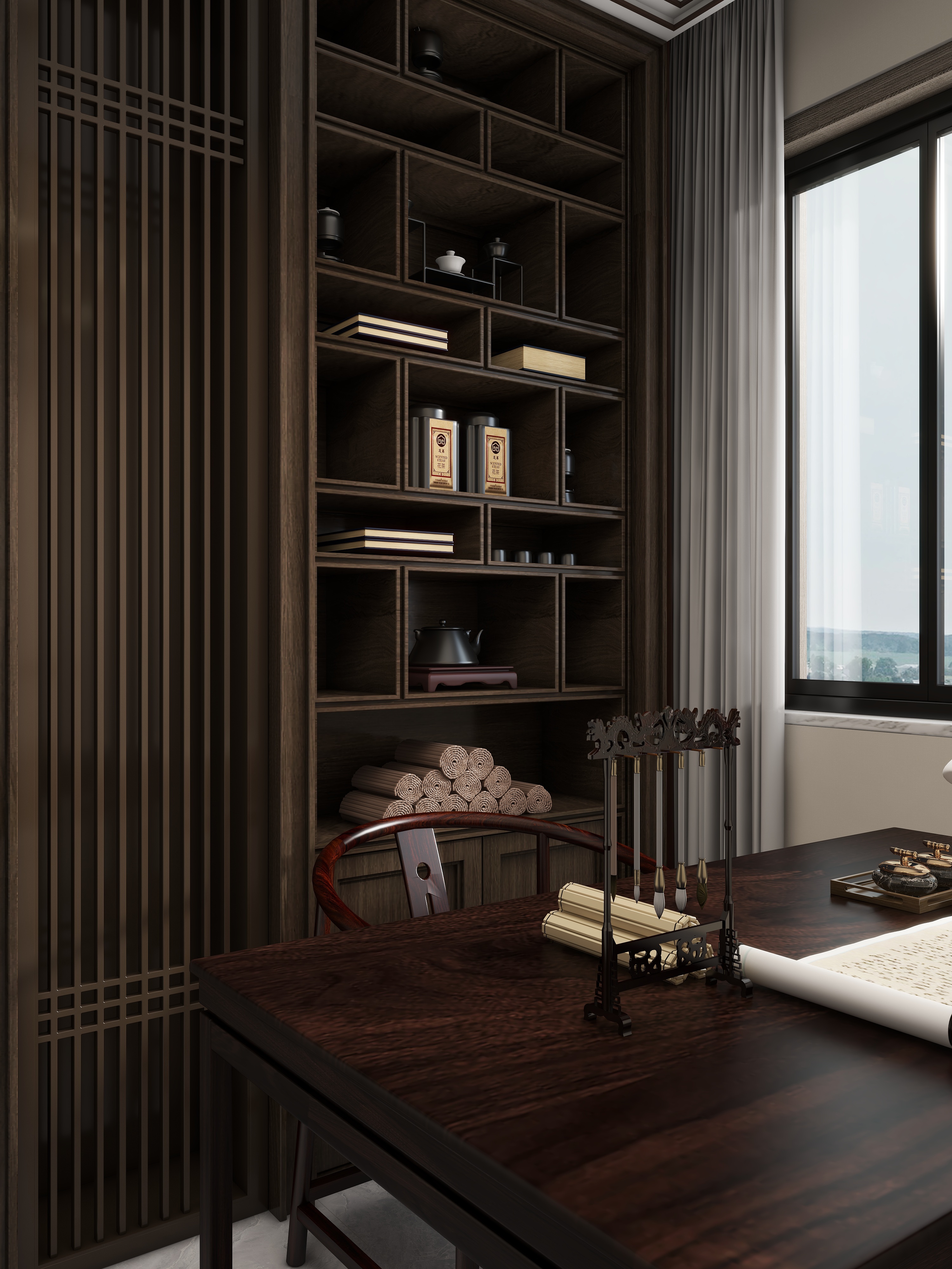 charity.-新中式旧房改造装修效果图